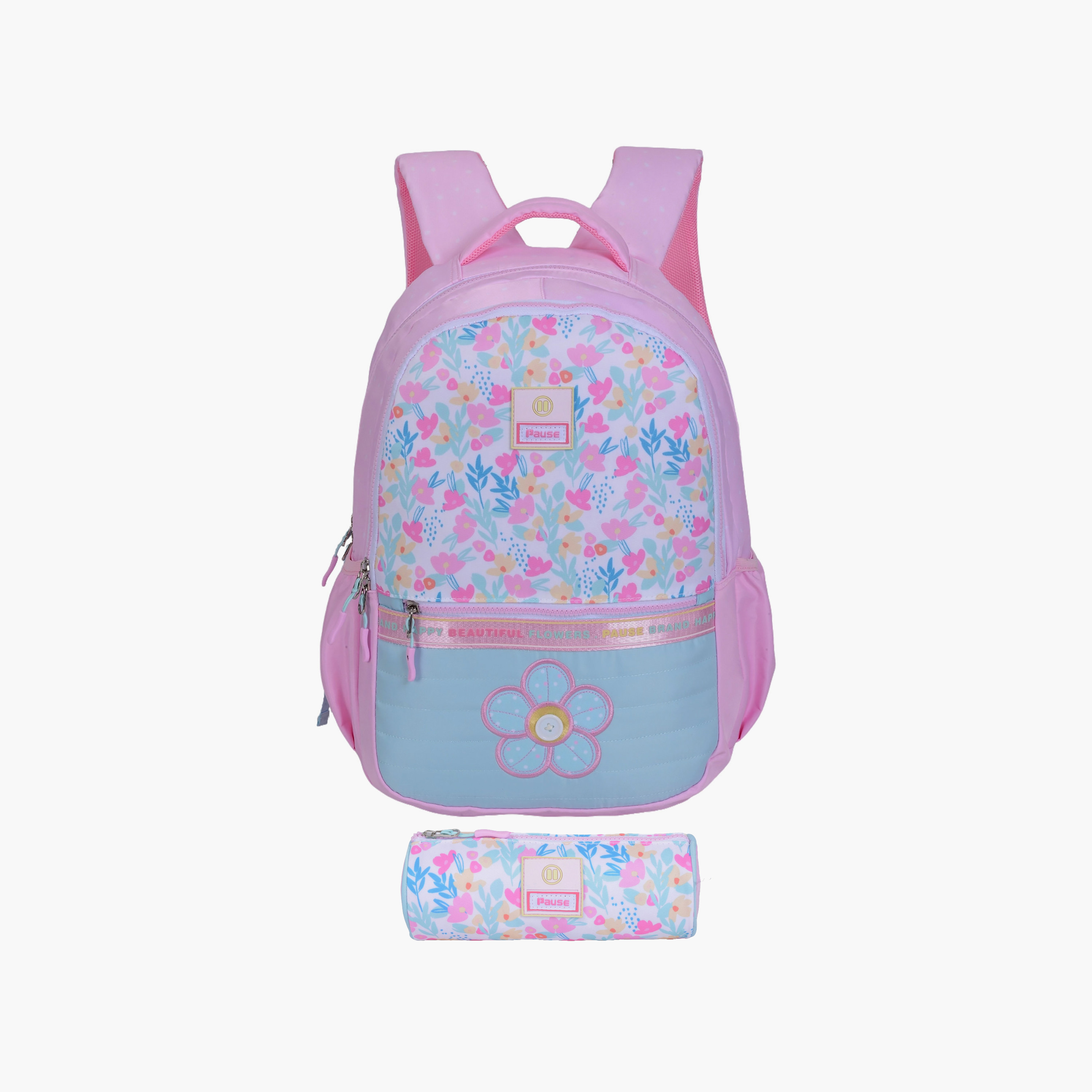 Pause 2-Piece School Backpack Set for Girls 13+ Years with Laptop Pocket & Lunch Bag - 17 Inch-school-bagsandbackpacks-backpacks-image-1