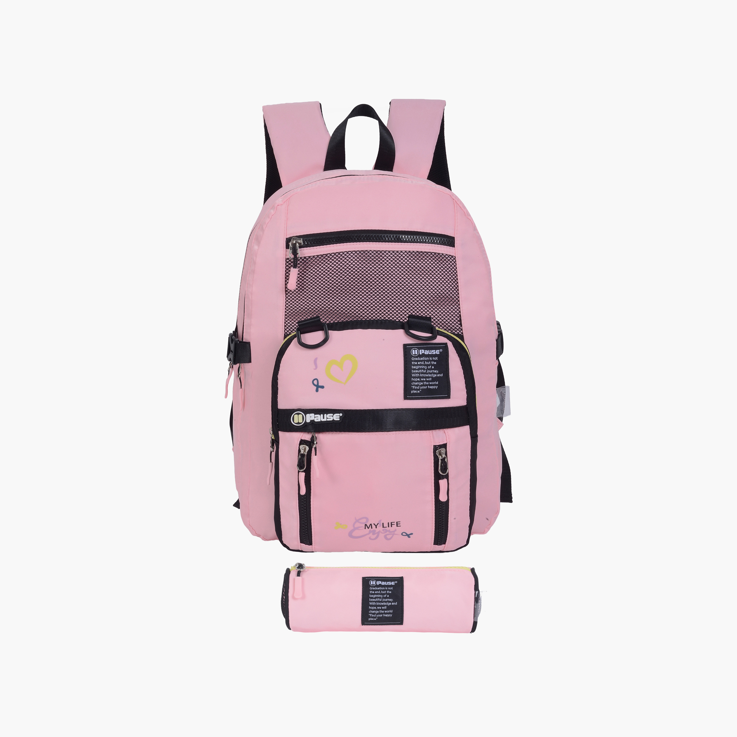 Pause 2-Piece School Backpack Set for Girls 13+ Years with Laptop Pocket & Pencil Case - 18 Inch-school-bagsandbackpacks-backpacks-image-1