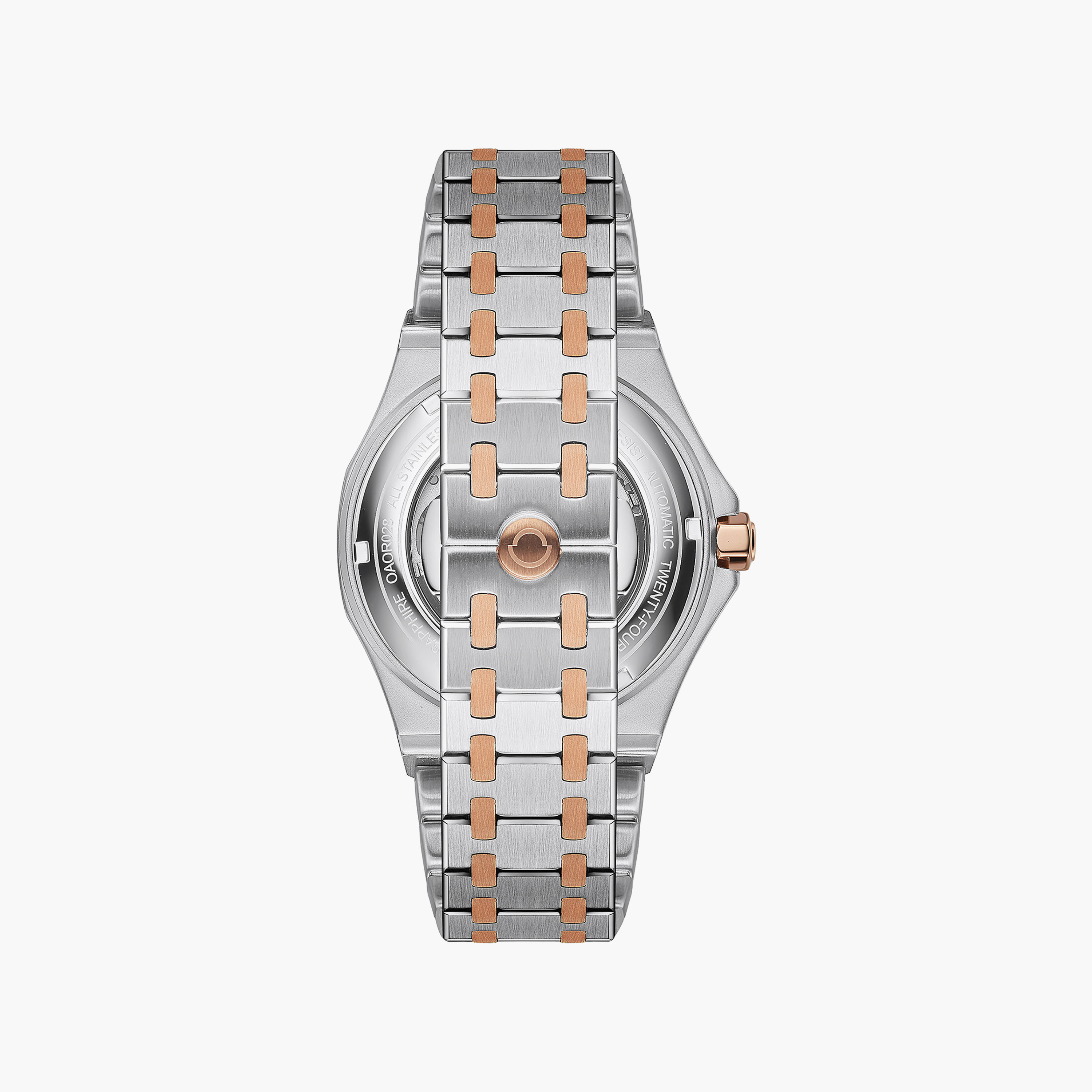 OMAX Men's Automatic Round 40 MM Butterfly Buckle Watch | OAOR028C2CI-men-watchesandjewellery-watches-image-3