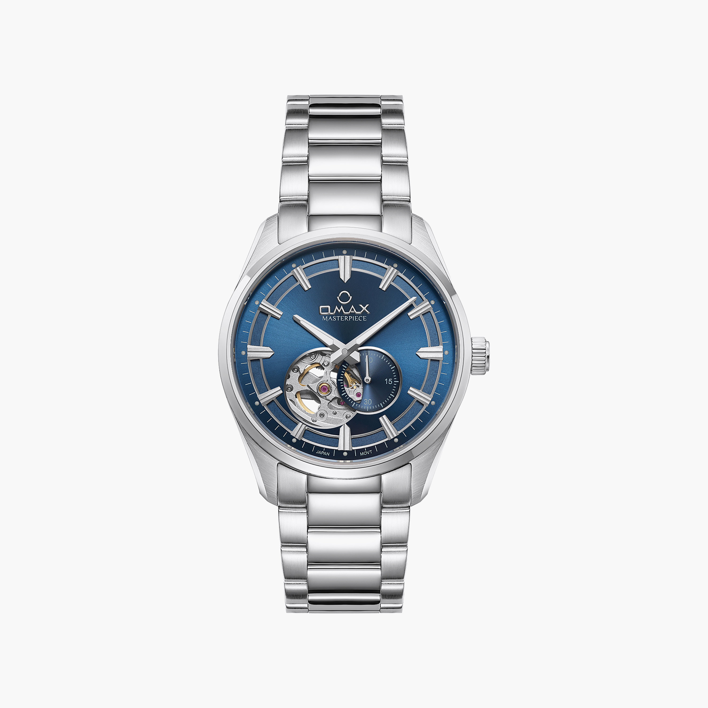 OMAX Men's Automatic Round 40 MM Butterfly Buckle Watch | OAOR035P46S-men-watchesandjewellery-watches-image-1
