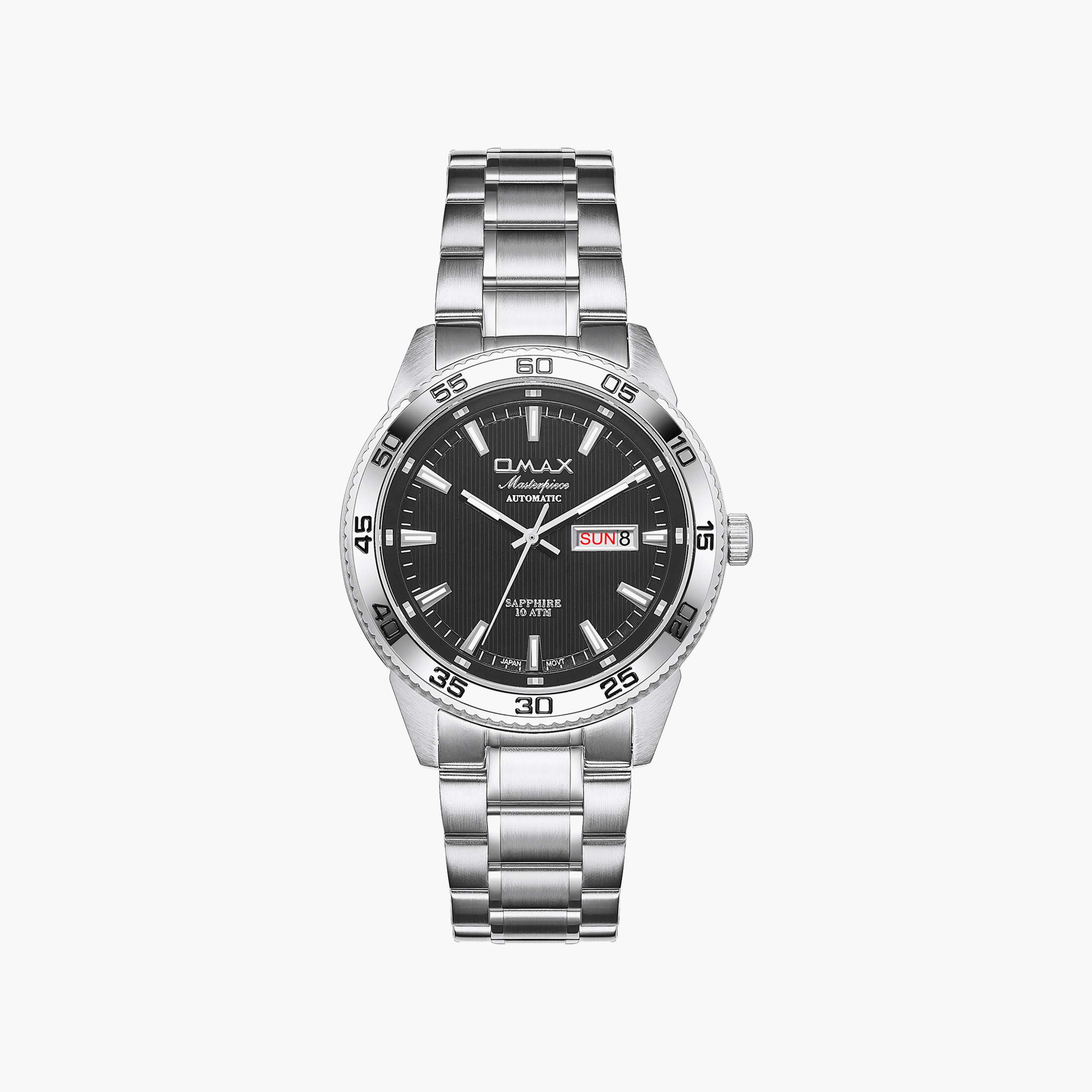 ساعة أوماكس رجالية أوتوماتيكية دائرية 40 مم بإبزيم فراشة | OSA013P26I-men-watchesandjewellery-watches-image-1