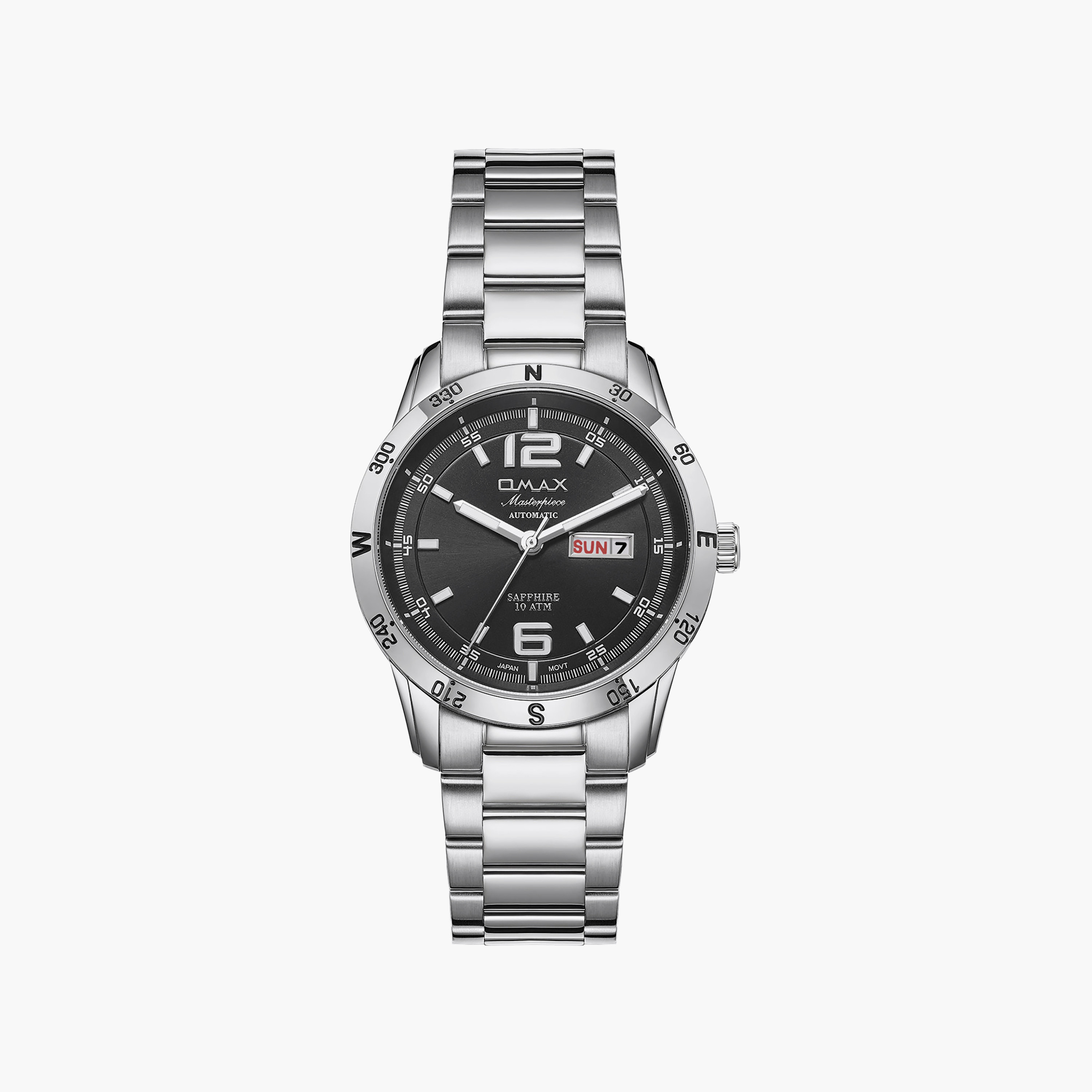 OMAX Men's Automatic Round 40 MM Butterfly Buckle Watch | OSA024P26I-men-watchesandjewellery-watches-image-1