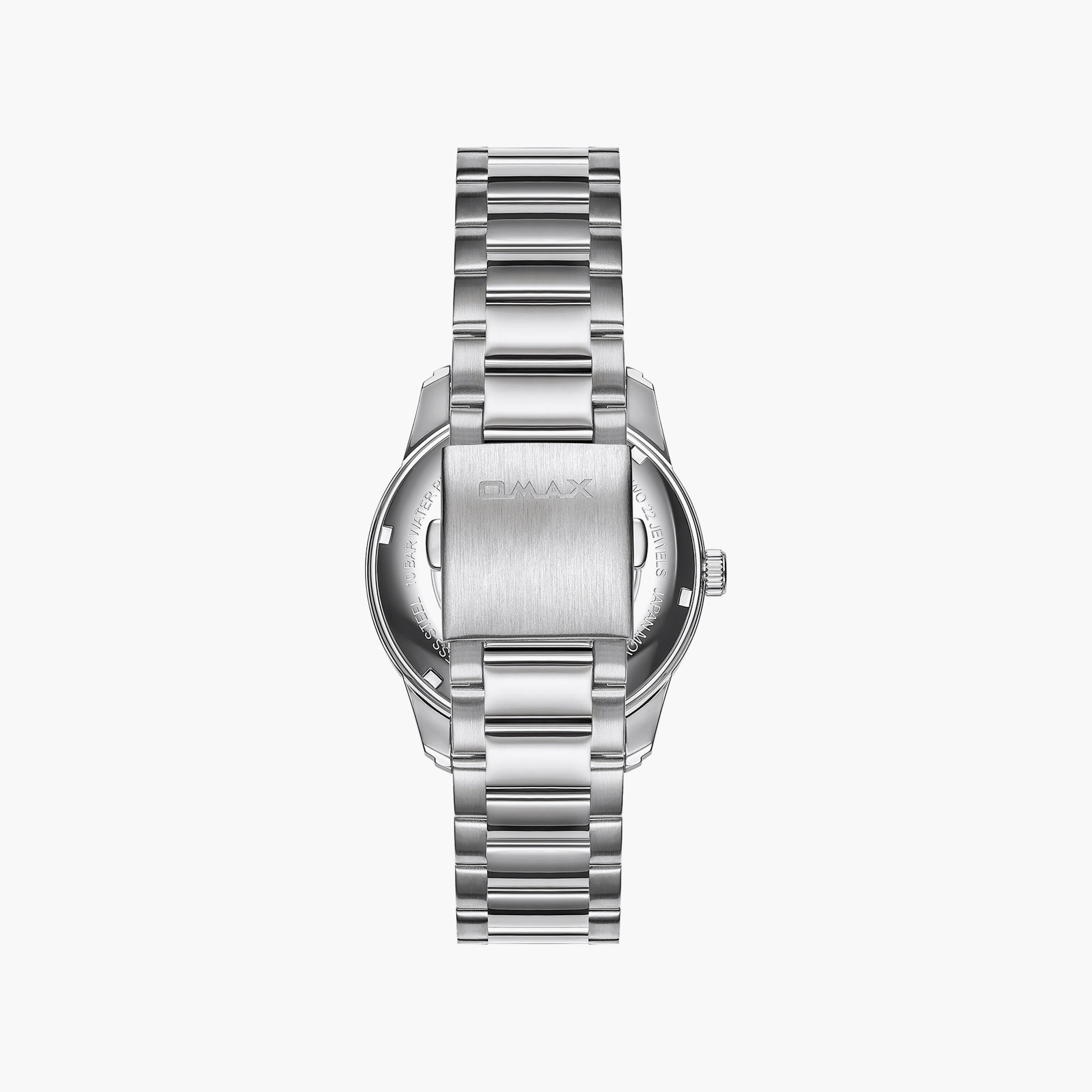 OMAX Men's Automatic Round 40 MM Butterfly Buckle Watch | OSA024P26I-men-watchesandjewellery-watches-image-3