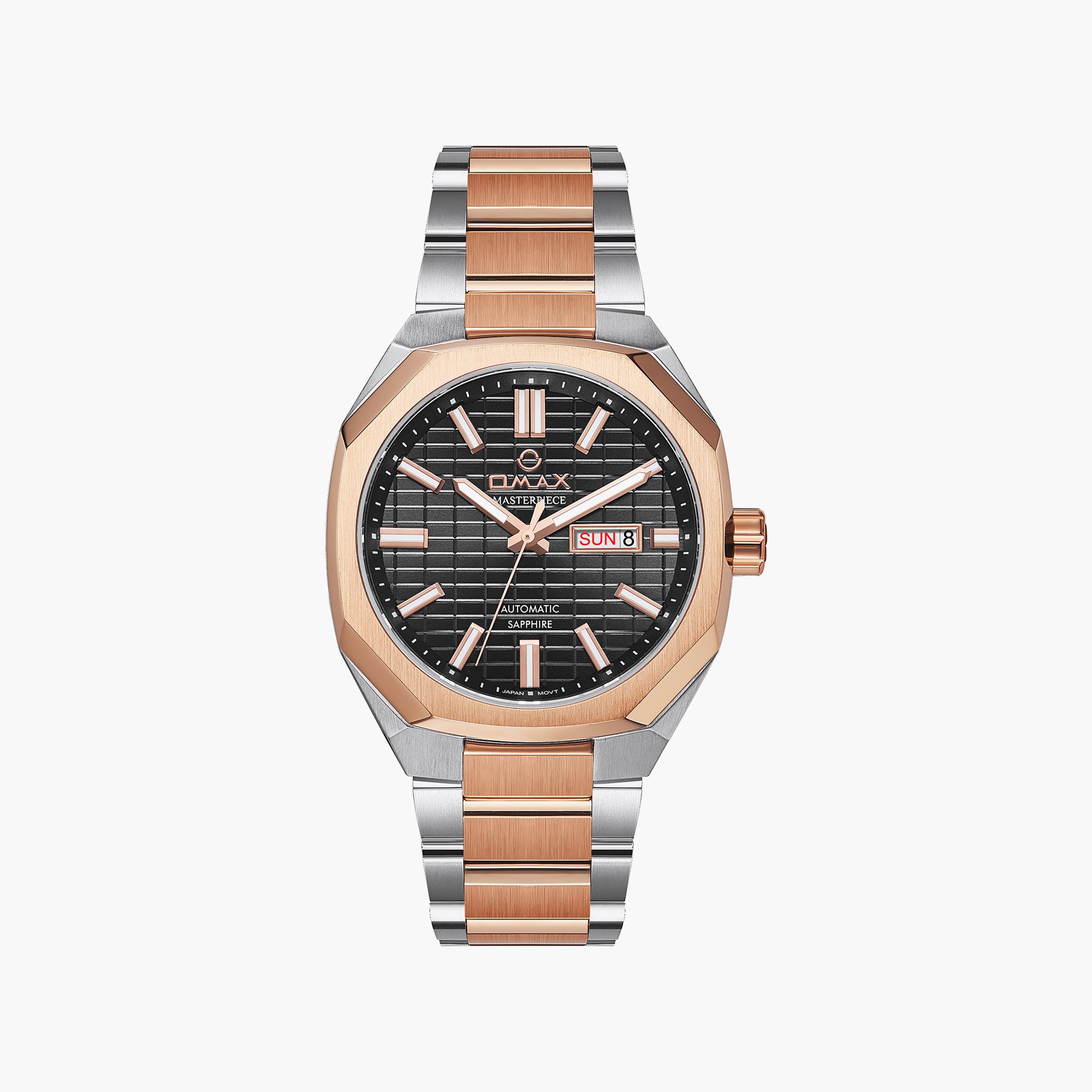 OMAX Men's Automatic Round 40 MM Butterfly Buckle Watch | OSA043C2CI-men-watchesandjewellery-watches-image-1