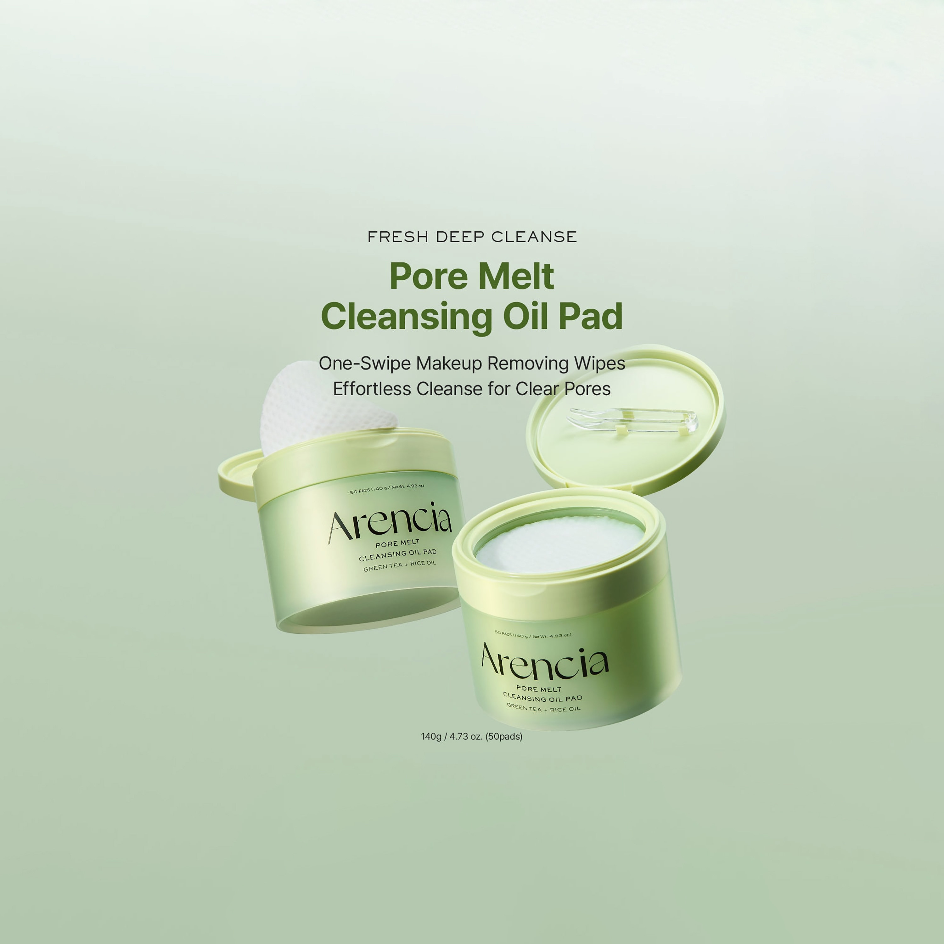 وسادة زيتية لتنظيف المسام من أرينسيا، 50 وسادة، 140 غرام-beautyandpersonalcare-kbeauty-skin-moisturisers-facemoisturisers-image-2