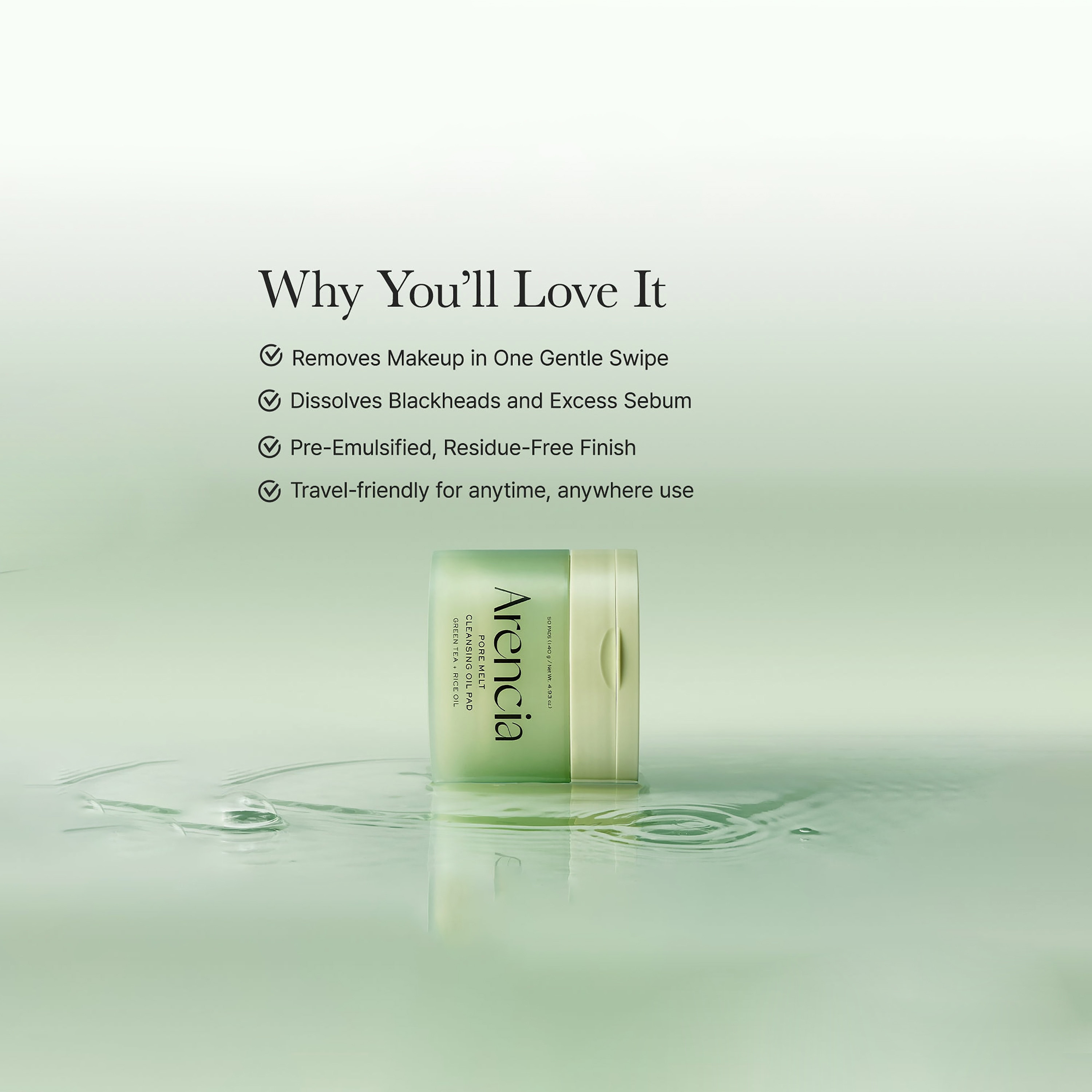 وسادة زيتية لتنظيف المسام من أرينسيا، 50 وسادة، 140 غرام-beautyandpersonalcare-kbeauty-skin-moisturisers-facemoisturisers-image-3
