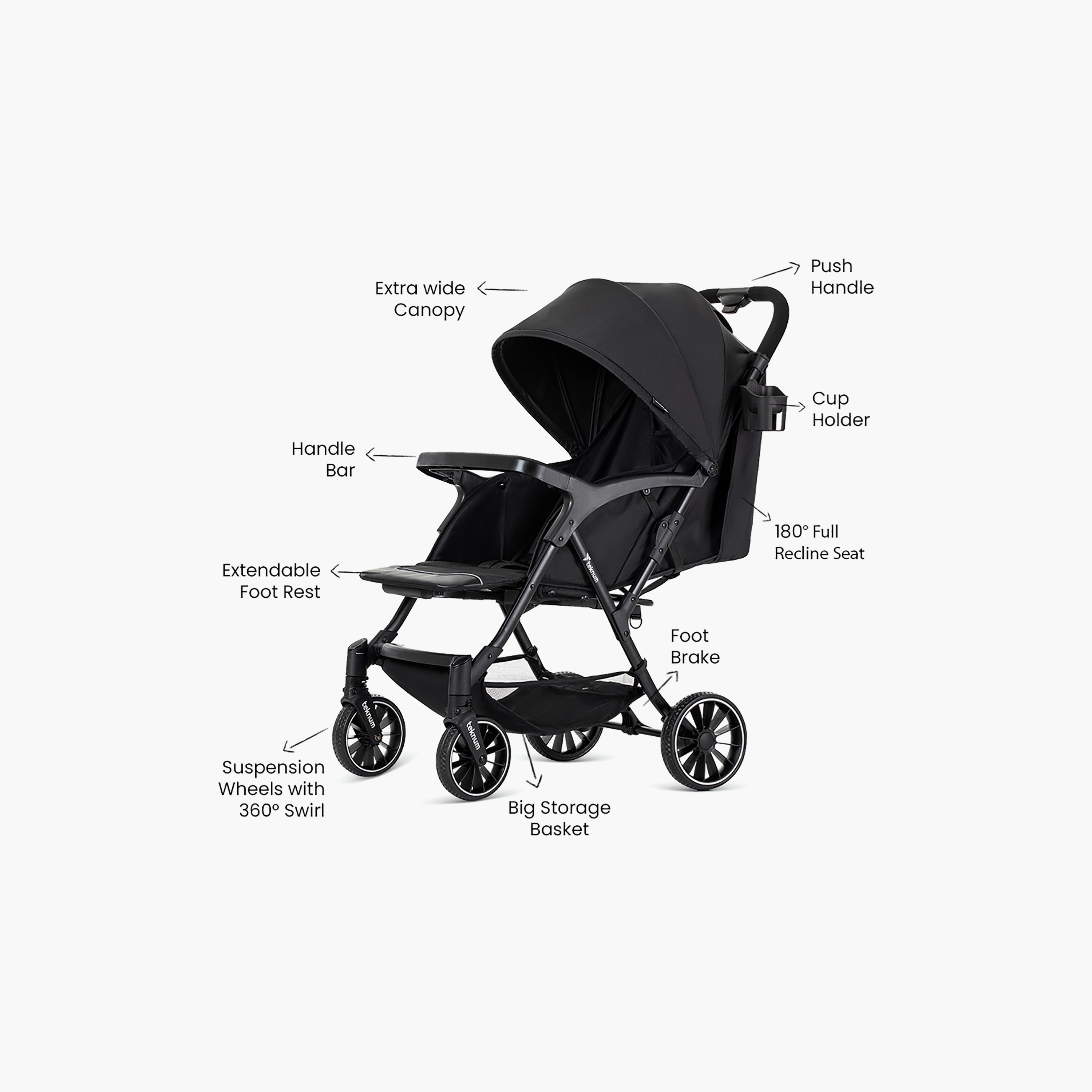 Teknum Flylite Stroller with Cup Holder-baby-gear-strollersandprams-strollers-image-11