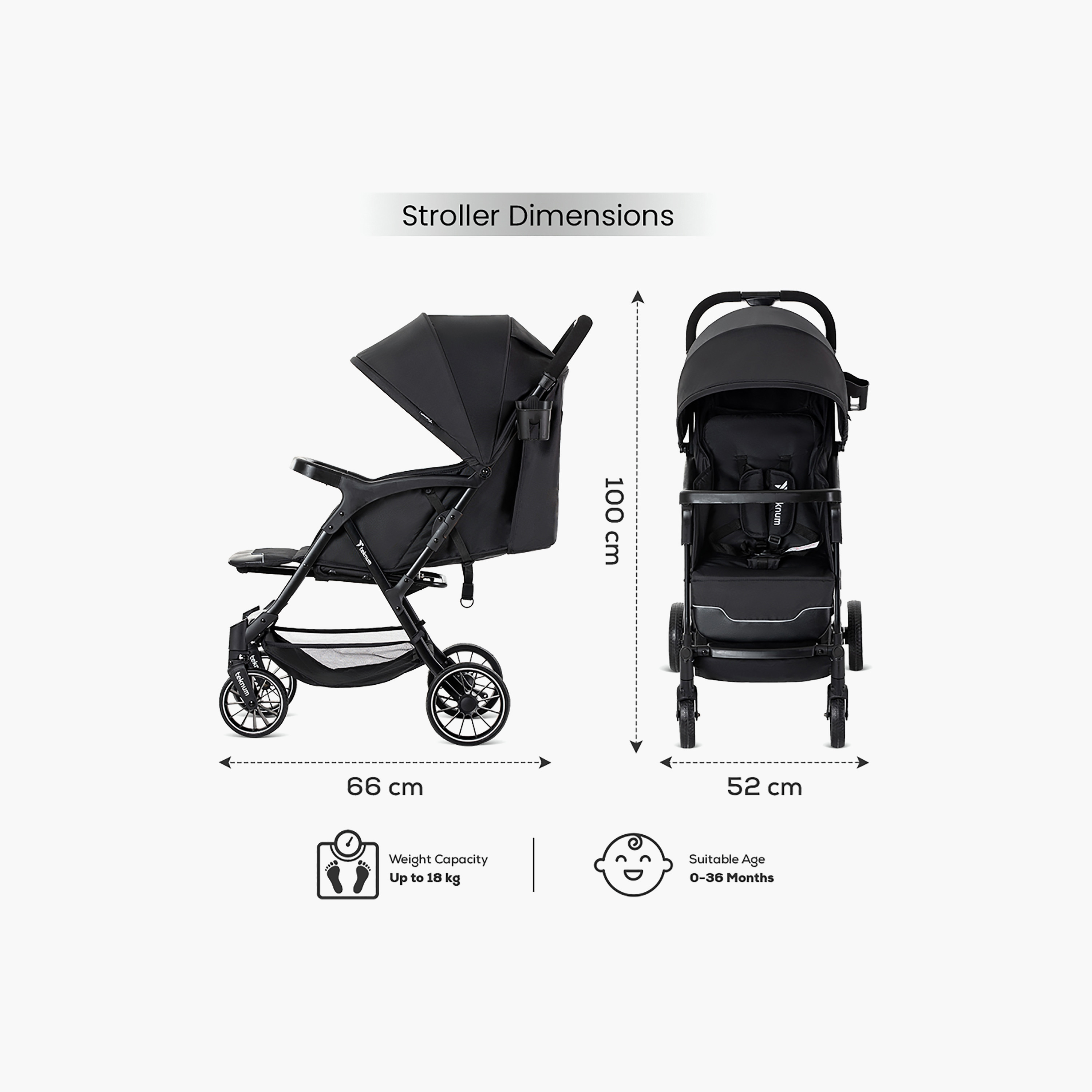 Teknum Flylite Stroller with Cup Holder-baby-gear-strollersandprams-strollers-image-3