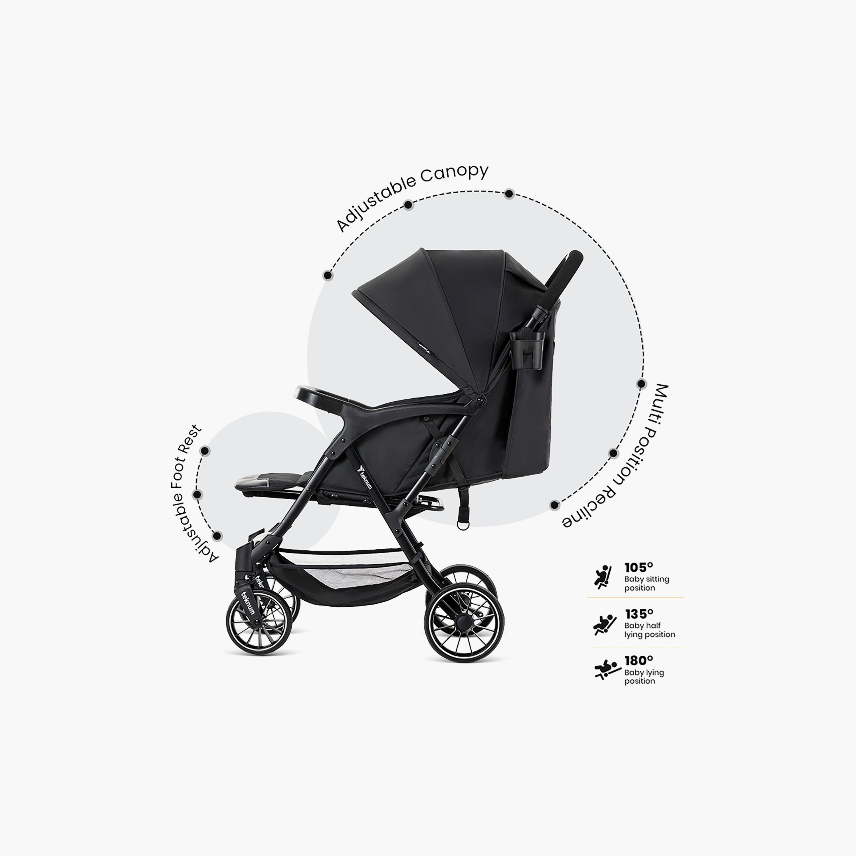 Teknum Flylite Stroller with Cup Holder-baby-gear-strollersandprams-strollers-image-7
