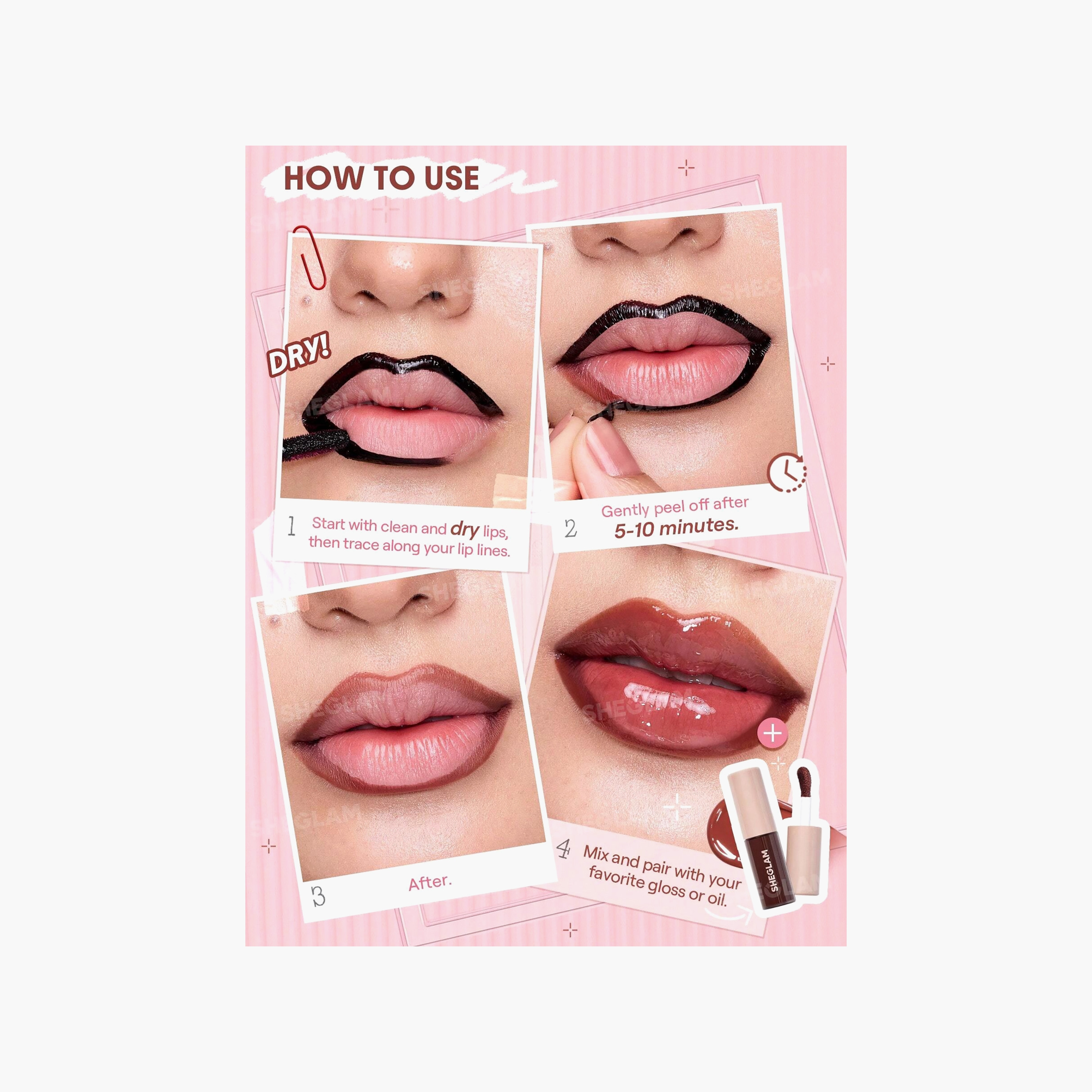 قلم تحديد الشفاه Sheglam Fall In Line Peel Off Lip Liner Stain بوزن 25 غرام-beautyandpersonalcare-makeup-lips-lipliners-image-4