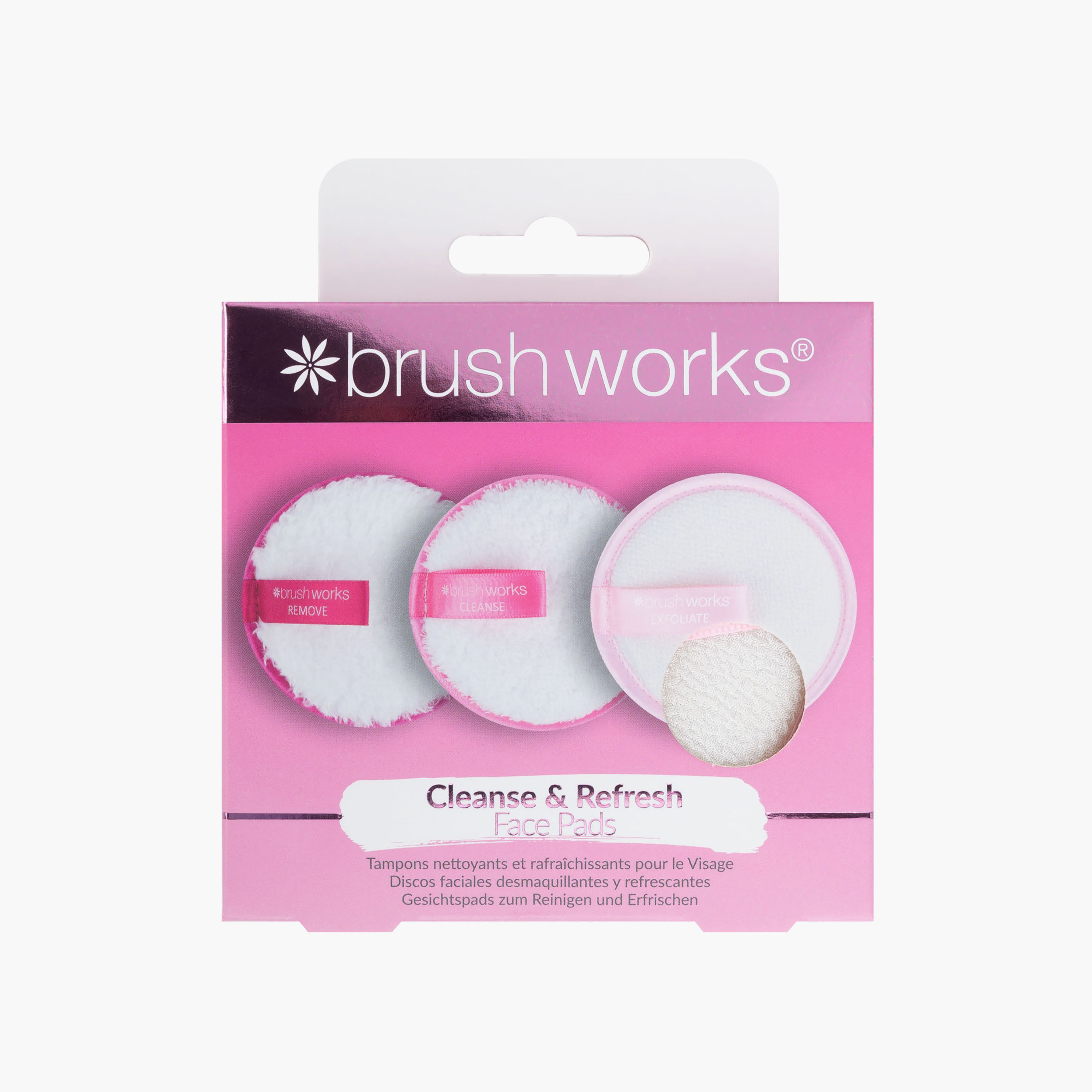 Brushworks Cleanse & Refresh Face Pads 3 Pcs-beautyandpersonalcare-skin-treatments-image-2