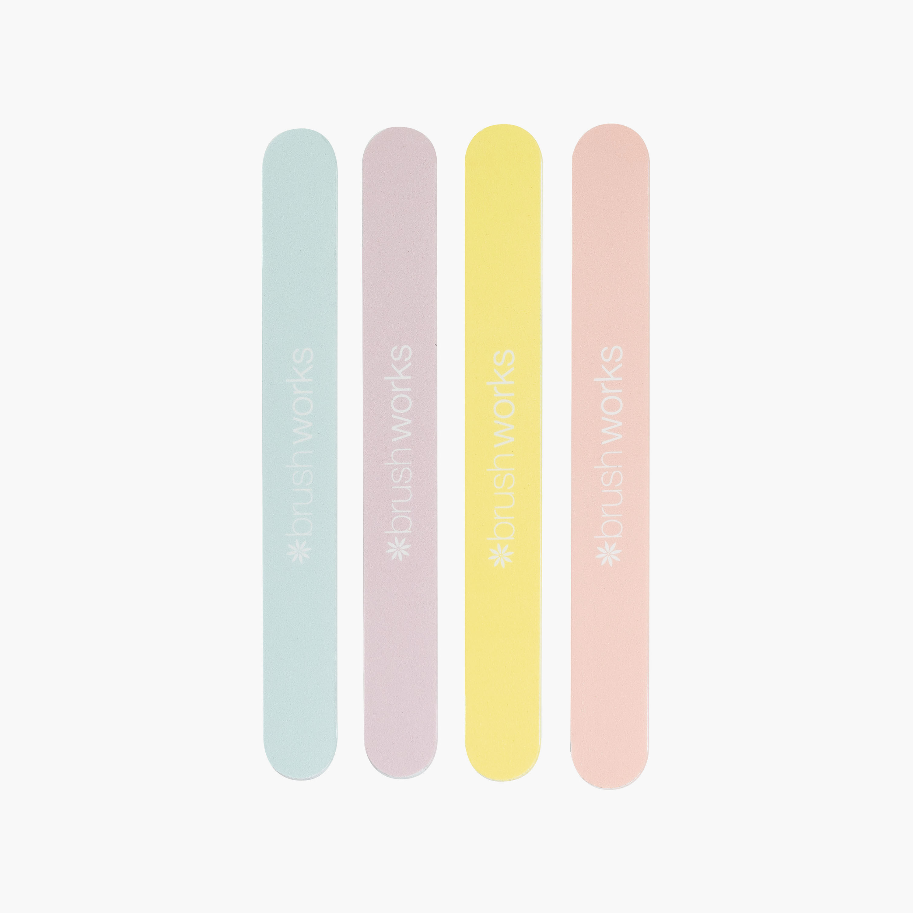 Brushworks Pastel Coloured Nail Files 4 Pcs-beautyandpersonalcare-skin-treatments-image-1