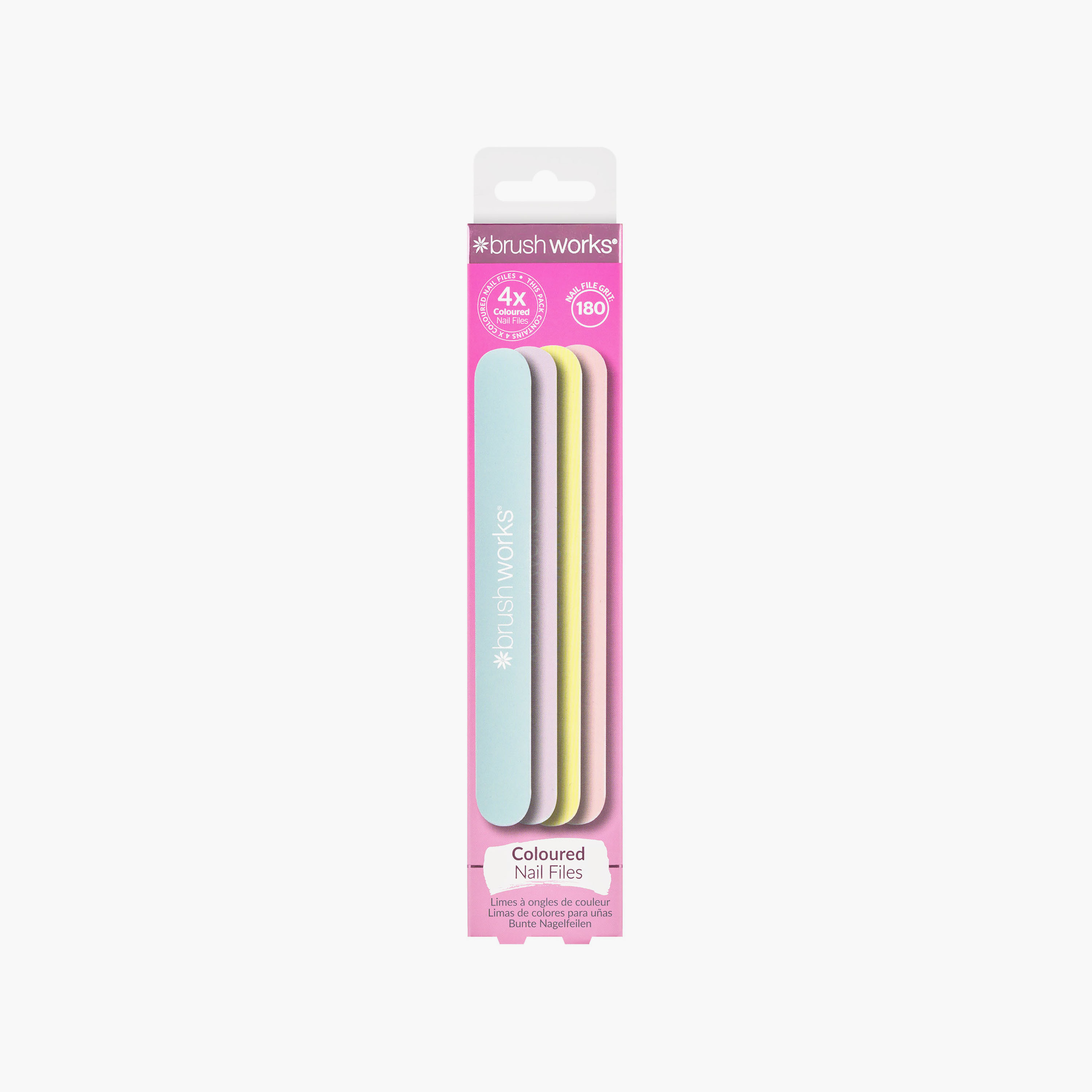 Brushworks Pastel Coloured Nail Files 4 Pcs-beautyandpersonalcare-skin-treatments-image-4