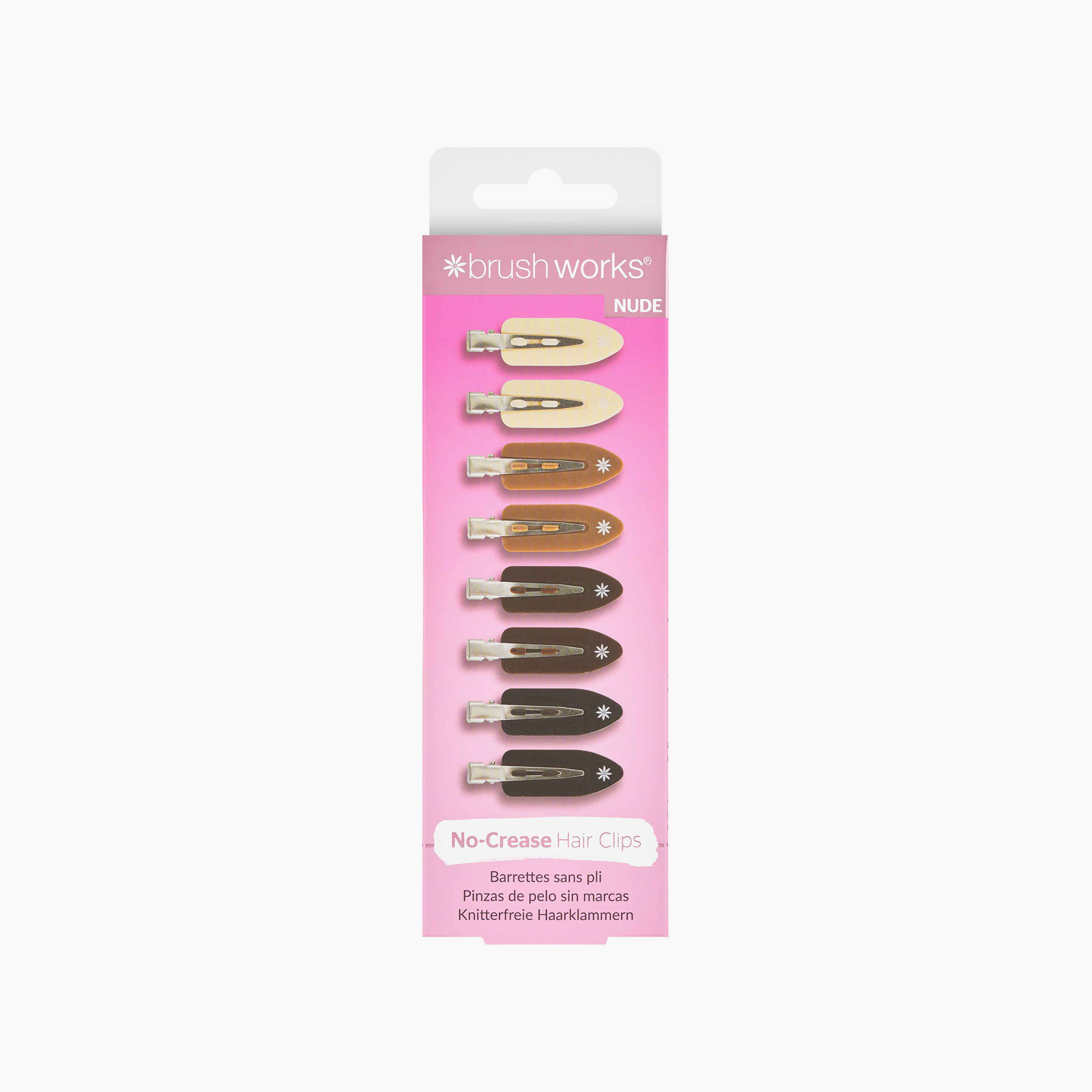 Brushworks Nude No Crease Hair Clips 8 Pcs-beautyandpersonalcare-skin-treatments-image-4