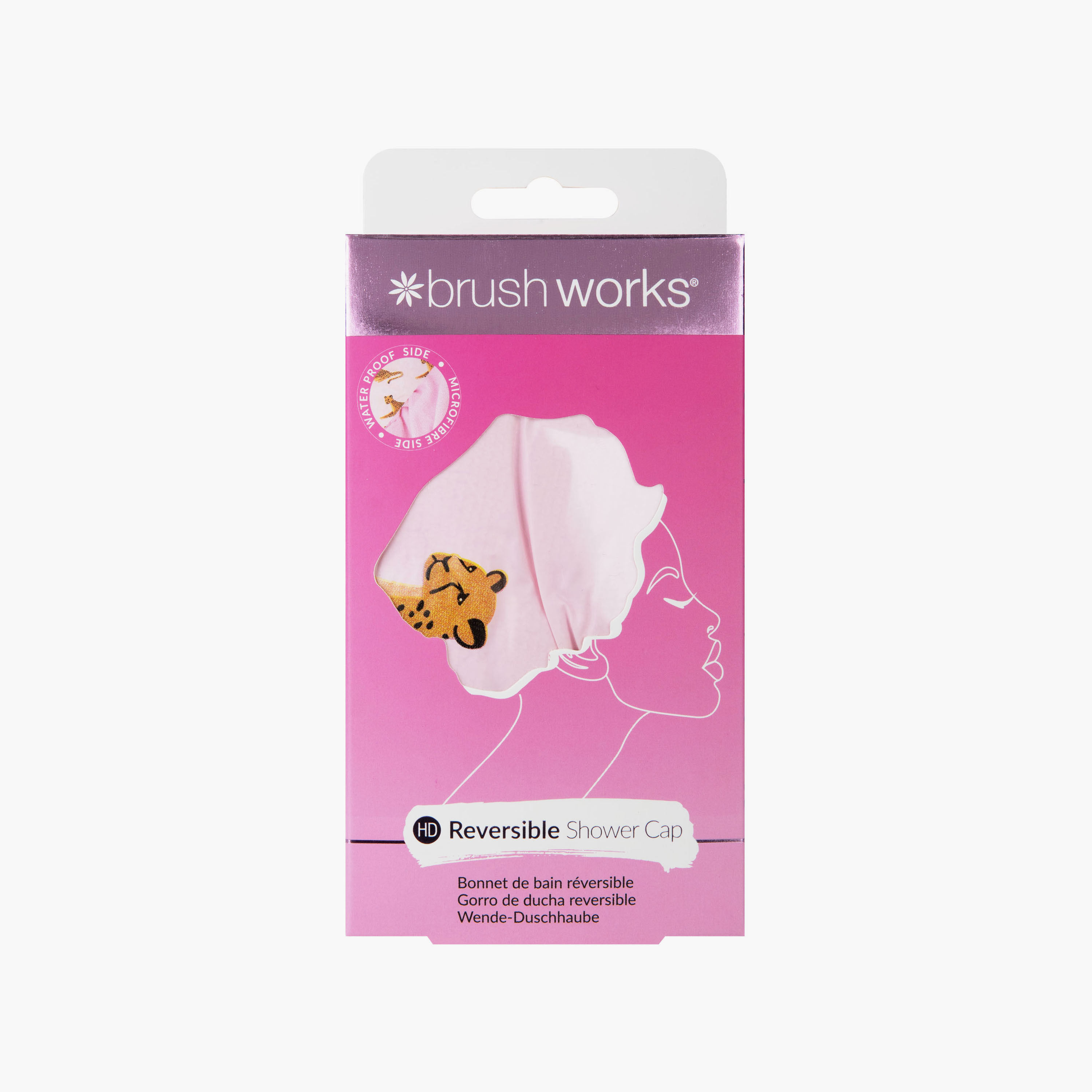 Brushworks Reversible Shower Cap Leopard Pattern 1 Pc-beautyandpersonalcare-skin-treatments-image-5