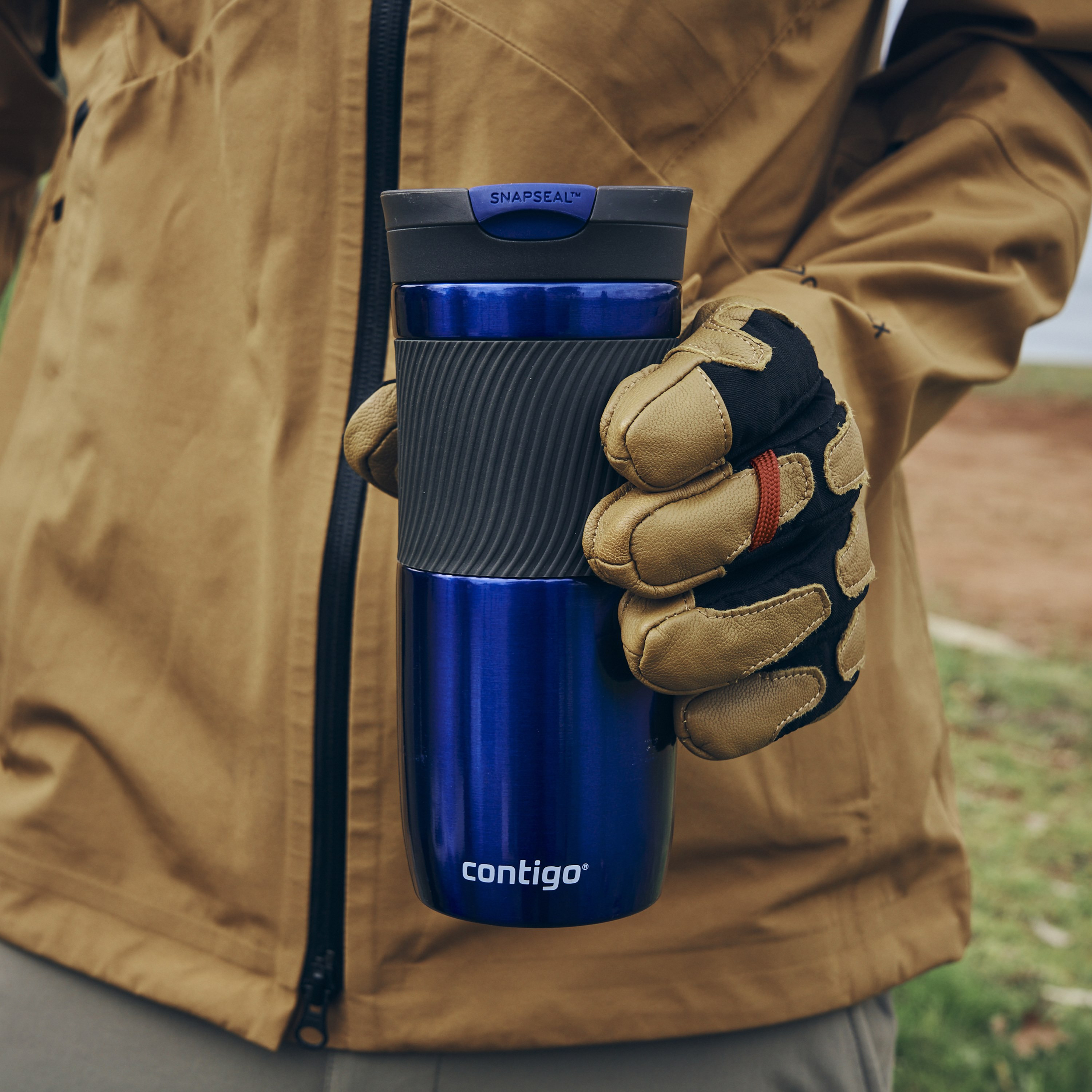 Contigo Plain Stainless Steel Travel Mug with Snap Spout and Leak Resistant Design - 470 ml-school-waterbottles-image-4