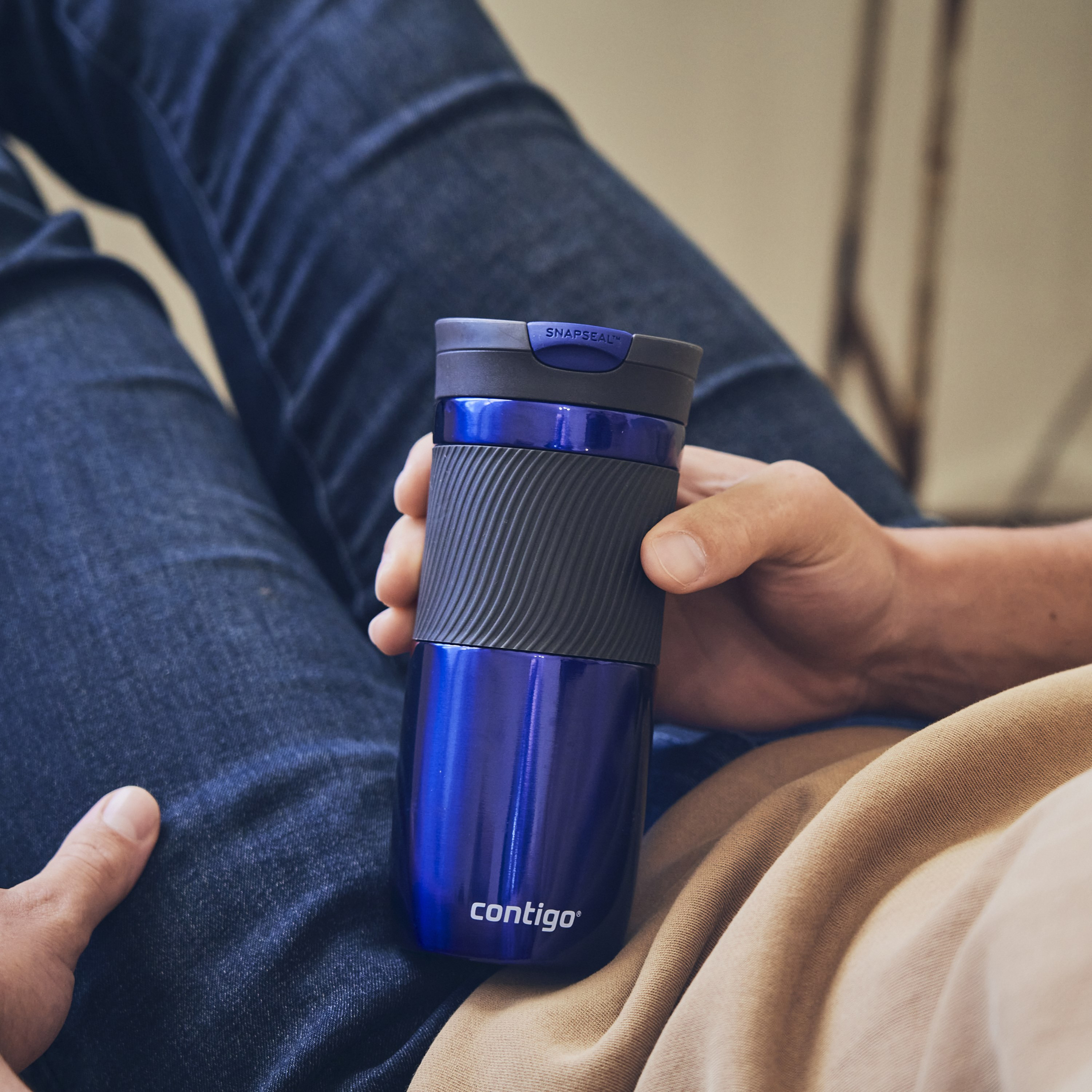 Contigo Plain Stainless Steel Travel Mug with Snap Spout and Leak Resistant Design - 470 ml-school-waterbottles-image-9
