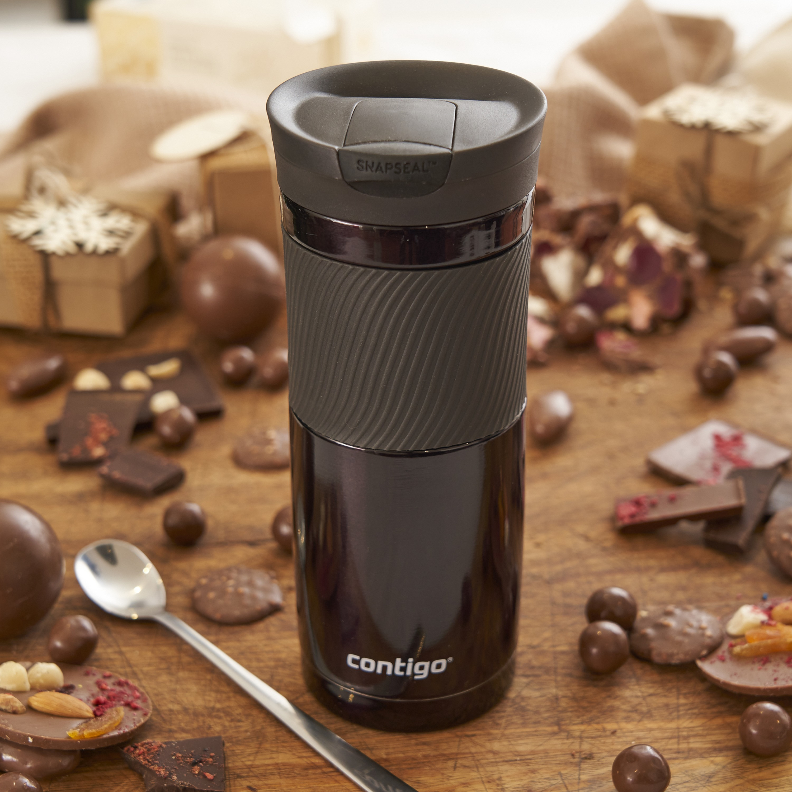 Contigo Plain Stainless Steel Travel Mug with Snap Spout and Leak Resistant Design - 590 ml-school-waterbottles-image-6