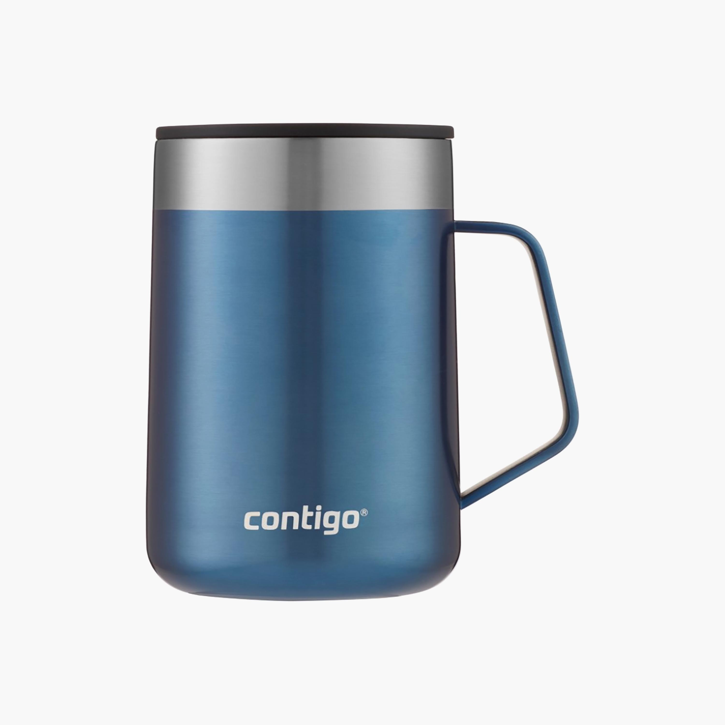 Contigo Plain Stainless Steel Water Bottle with Slide Spout and Leak Resistant Design - 420 ml-school-waterbottles-image-1