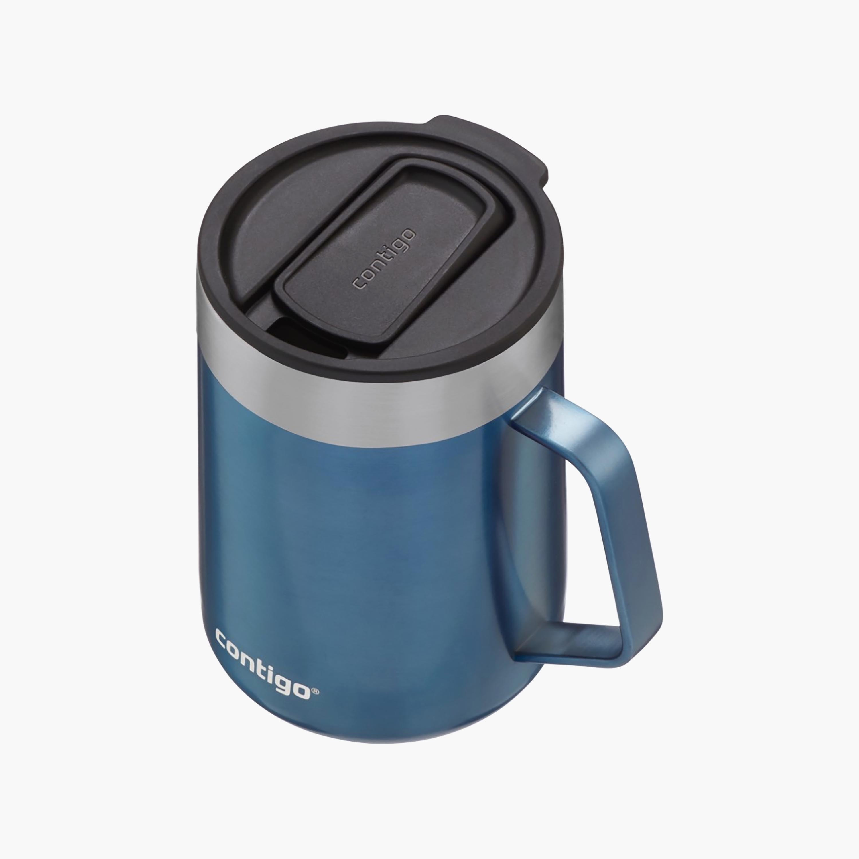 Contigo Plain Stainless Steel Water Bottle with Slide Spout and Leak Resistant Design - 420 ml-school-waterbottles-image-3