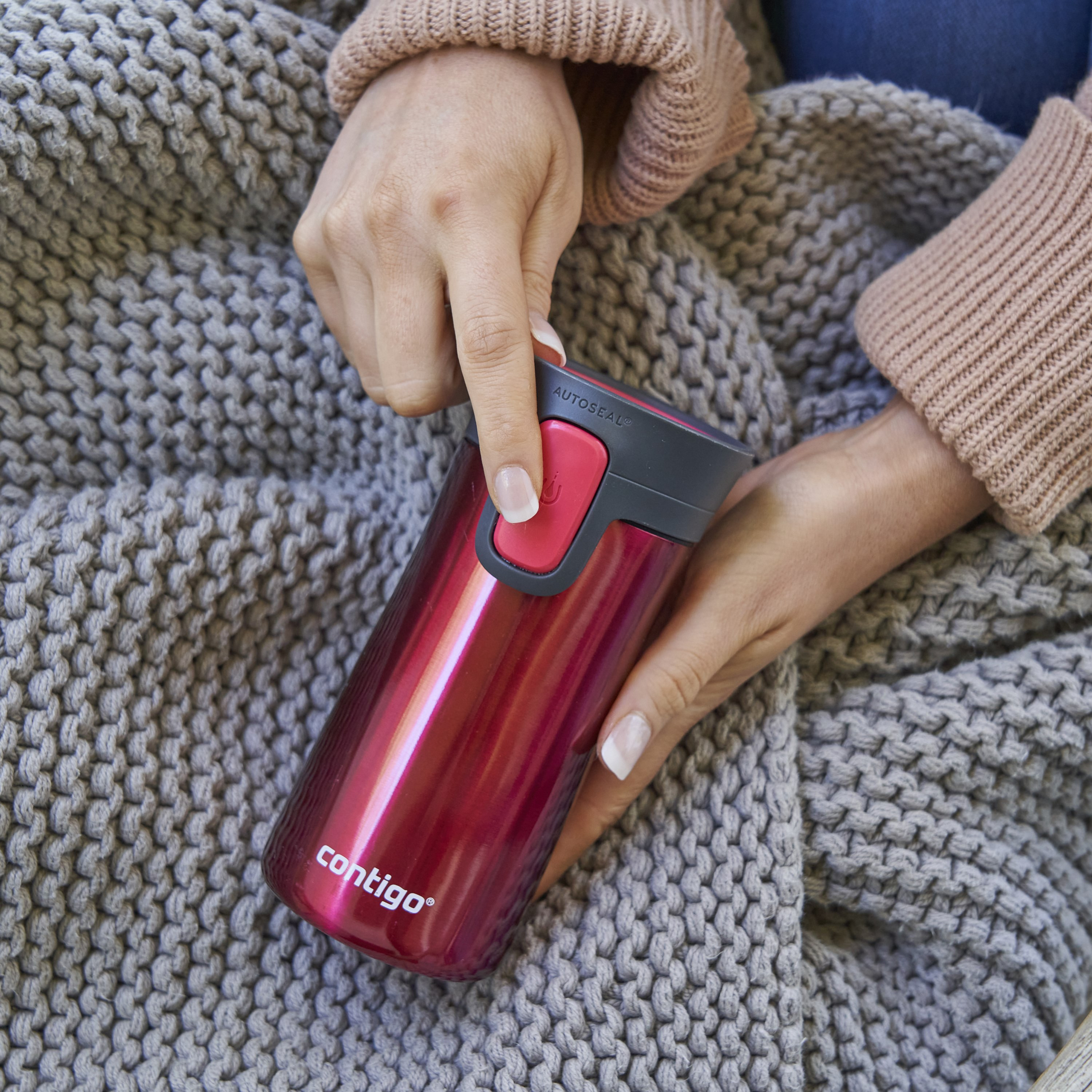 Contigo Plain Stainless Steel Travel Mug with Autoseal Spout and Leak Resistant Design - 300 ml-school-waterbottles-image-6