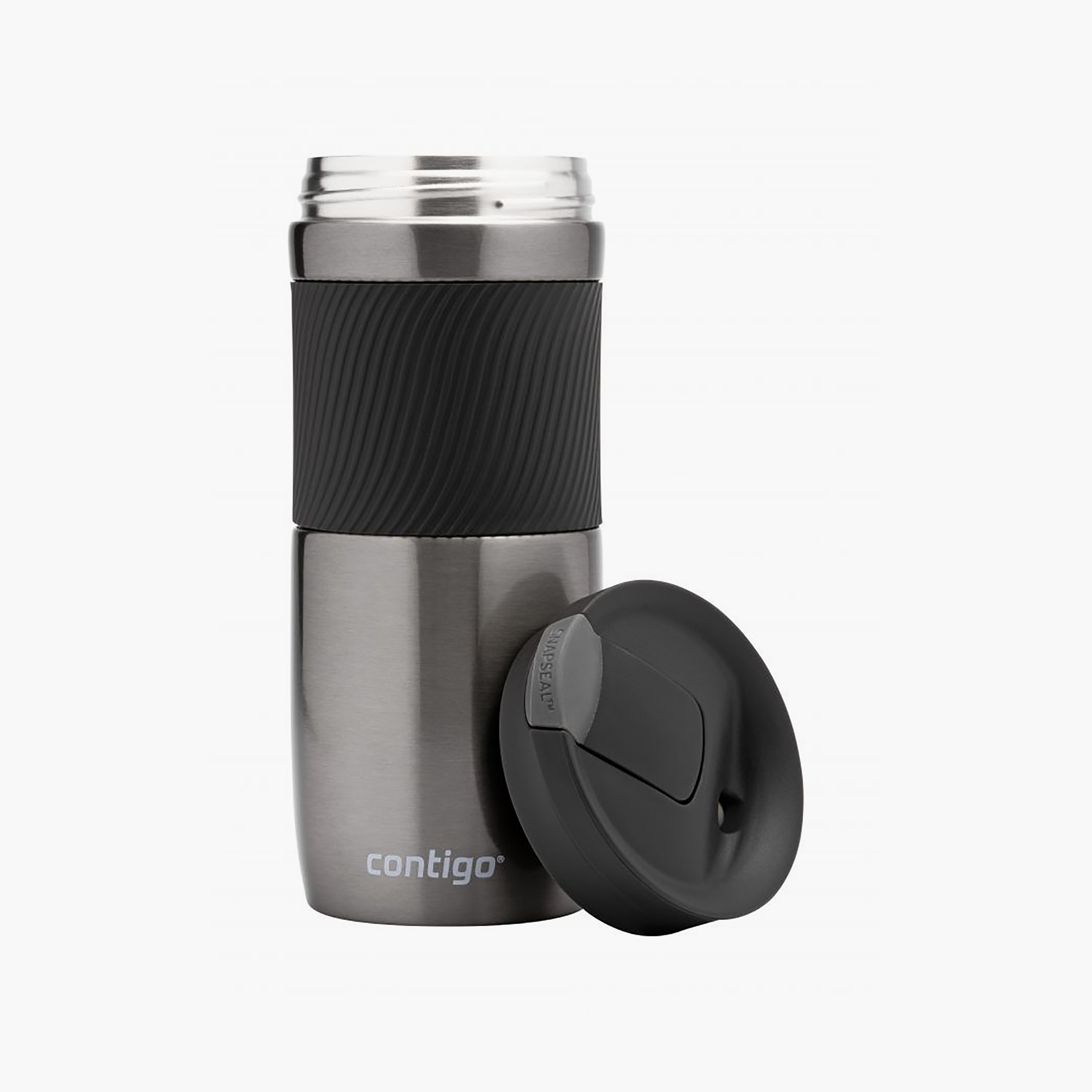 Contigo Plain Stainless Steel Travel Mug with Snap Spout and Leak Resistant Design - 470 ml-school-waterbottles-image-2