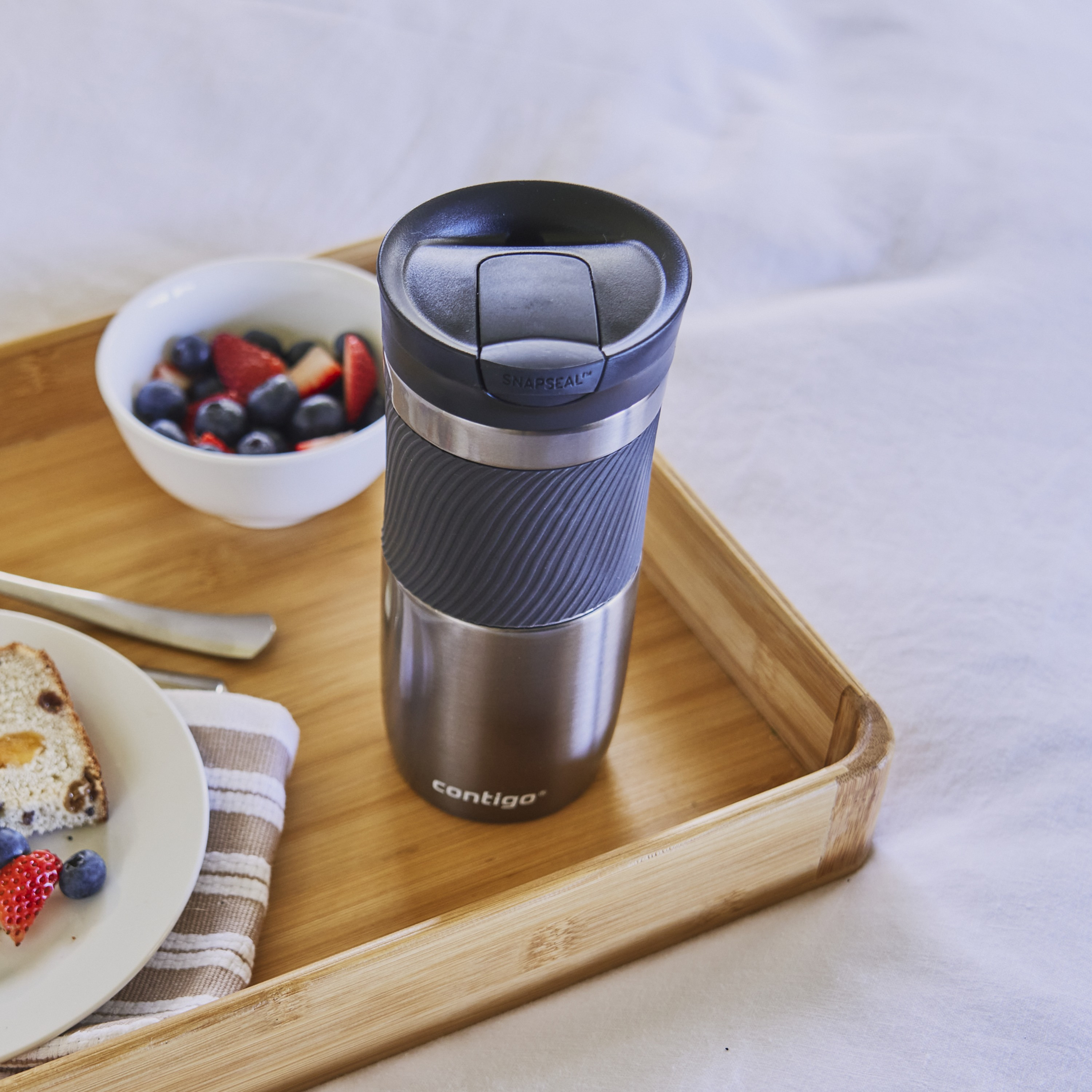 Contigo Plain Stainless Steel Travel Mug with Snap Spout and Leak Resistant Design - 470 ml-school-waterbottles-image-7