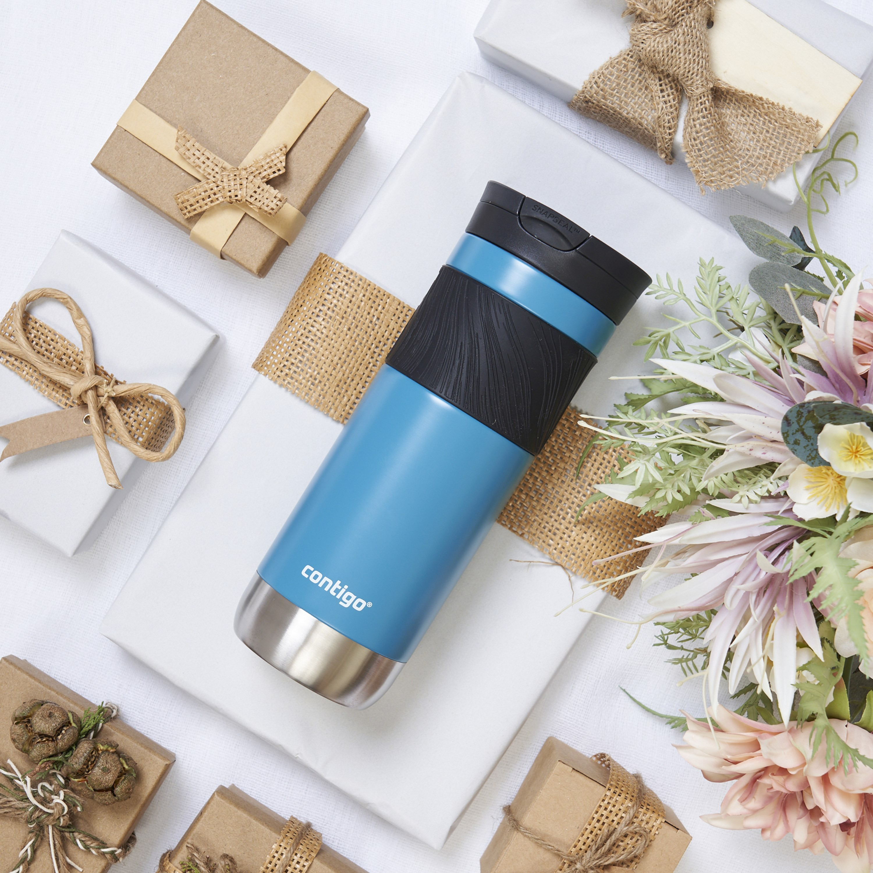 Contigo Plain Stainless Steel Travel Mug with Snap Spout and Leak Resistant Design - 590 ml-school-waterbottles-image-6