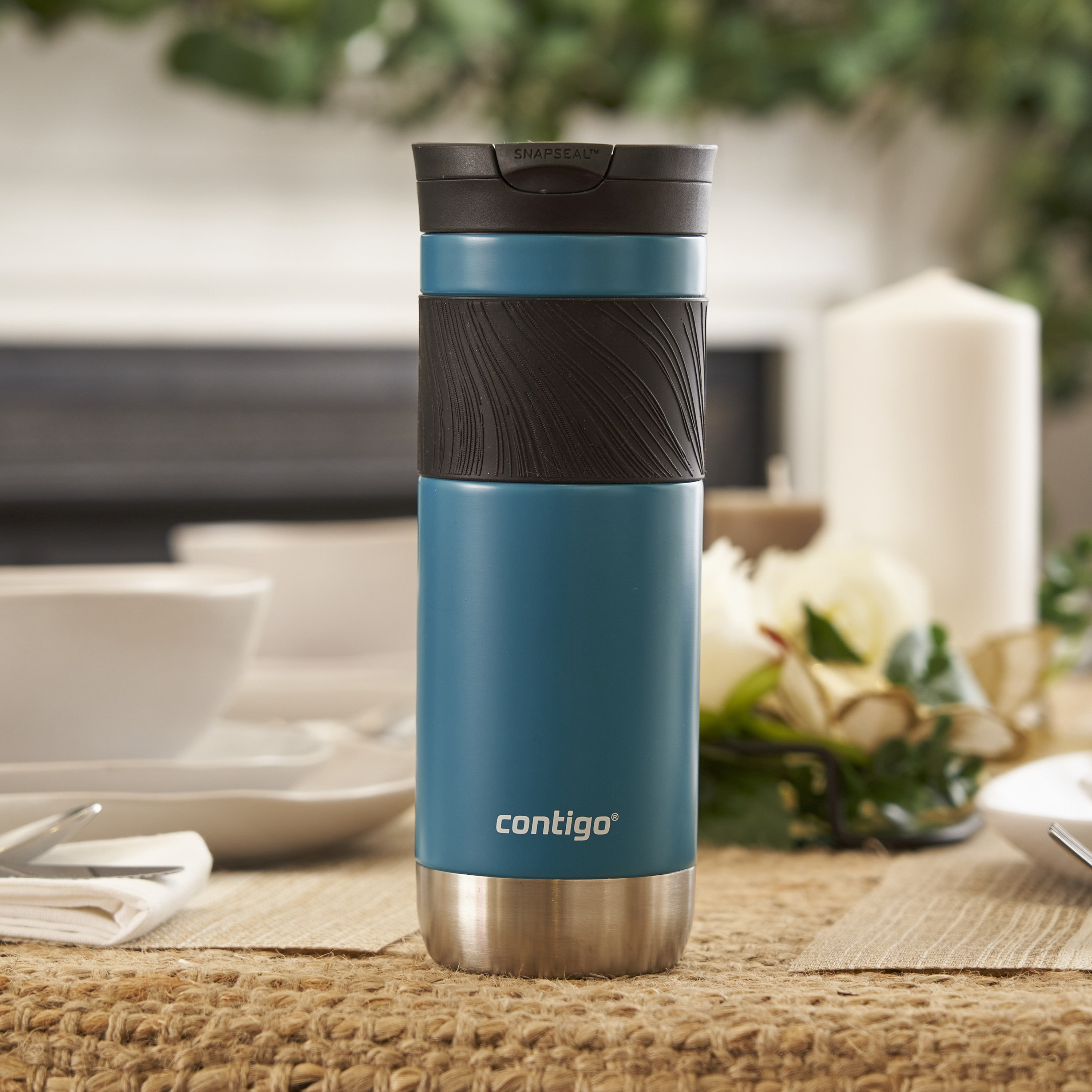 Contigo Plain Stainless Steel Travel Mug with Snap Spout and Leak Resistant Design - 590 ml-school-waterbottles-image-7