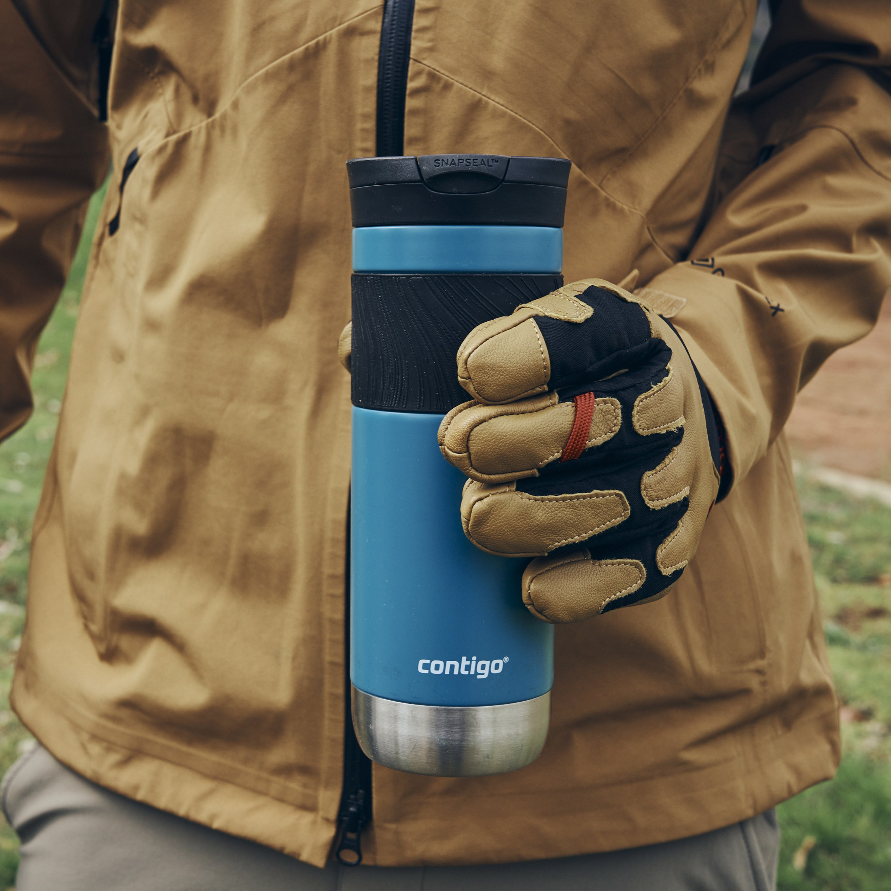 Contigo Plain Stainless Steel Travel Mug with Snap Spout and Leak Resistant Design - 590 ml-school-waterbottles-image-8