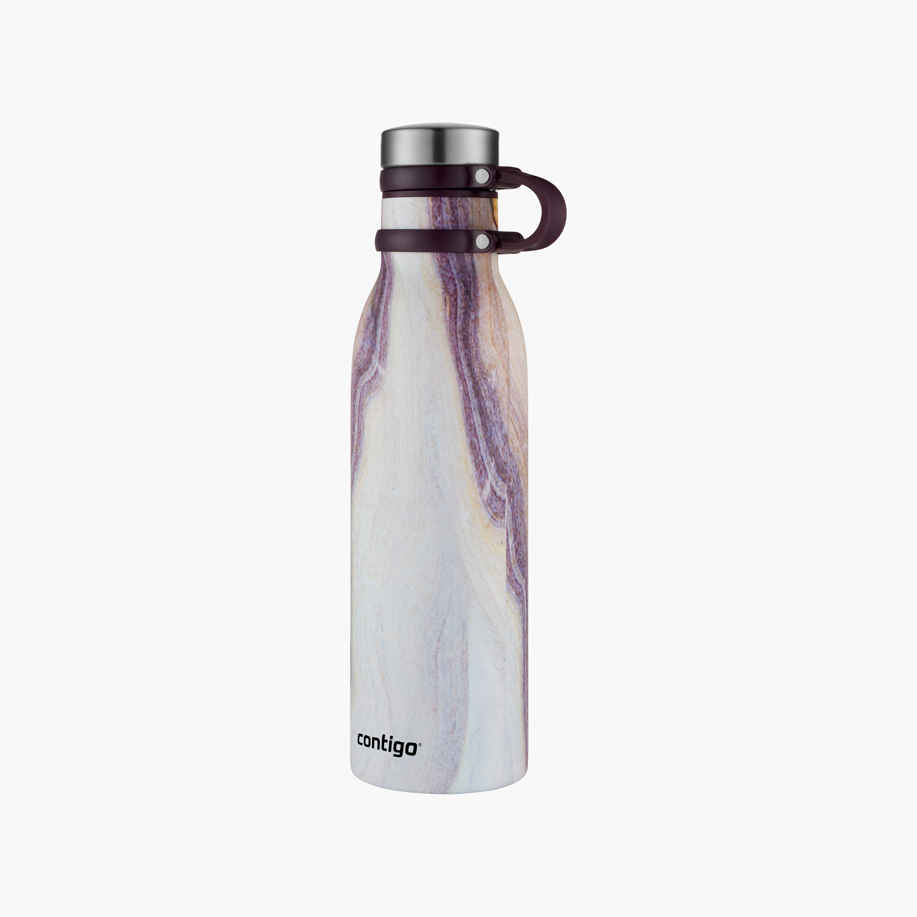 Contigo Abstract Stainless Steel Water Bottle with Wide Mouth and Leak Resistant Design - 590 ml-school-waterbottles-image-2