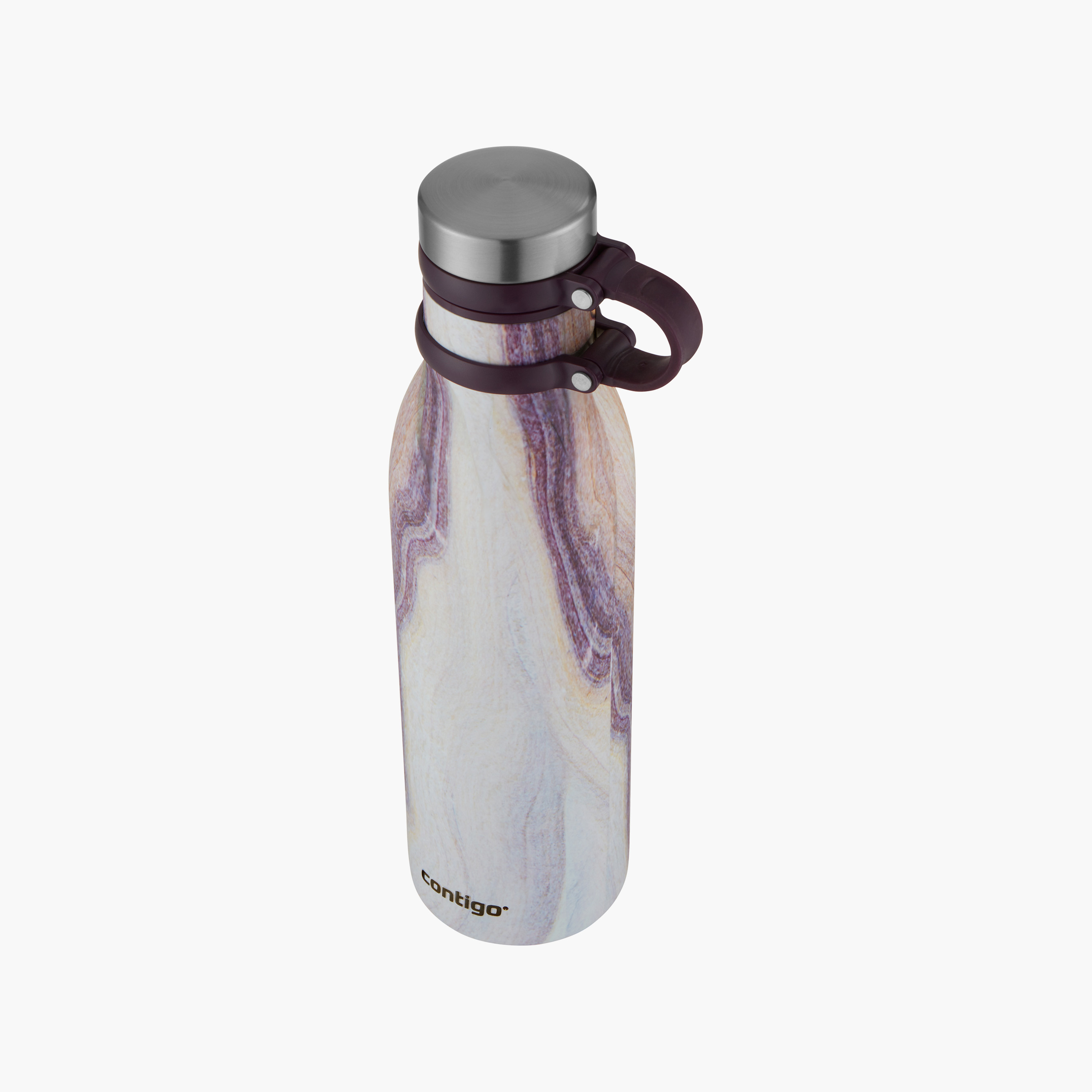 Contigo Abstract Stainless Steel Water Bottle with Wide Mouth and Leak Resistant Design - 590 ml-school-waterbottles-image-3