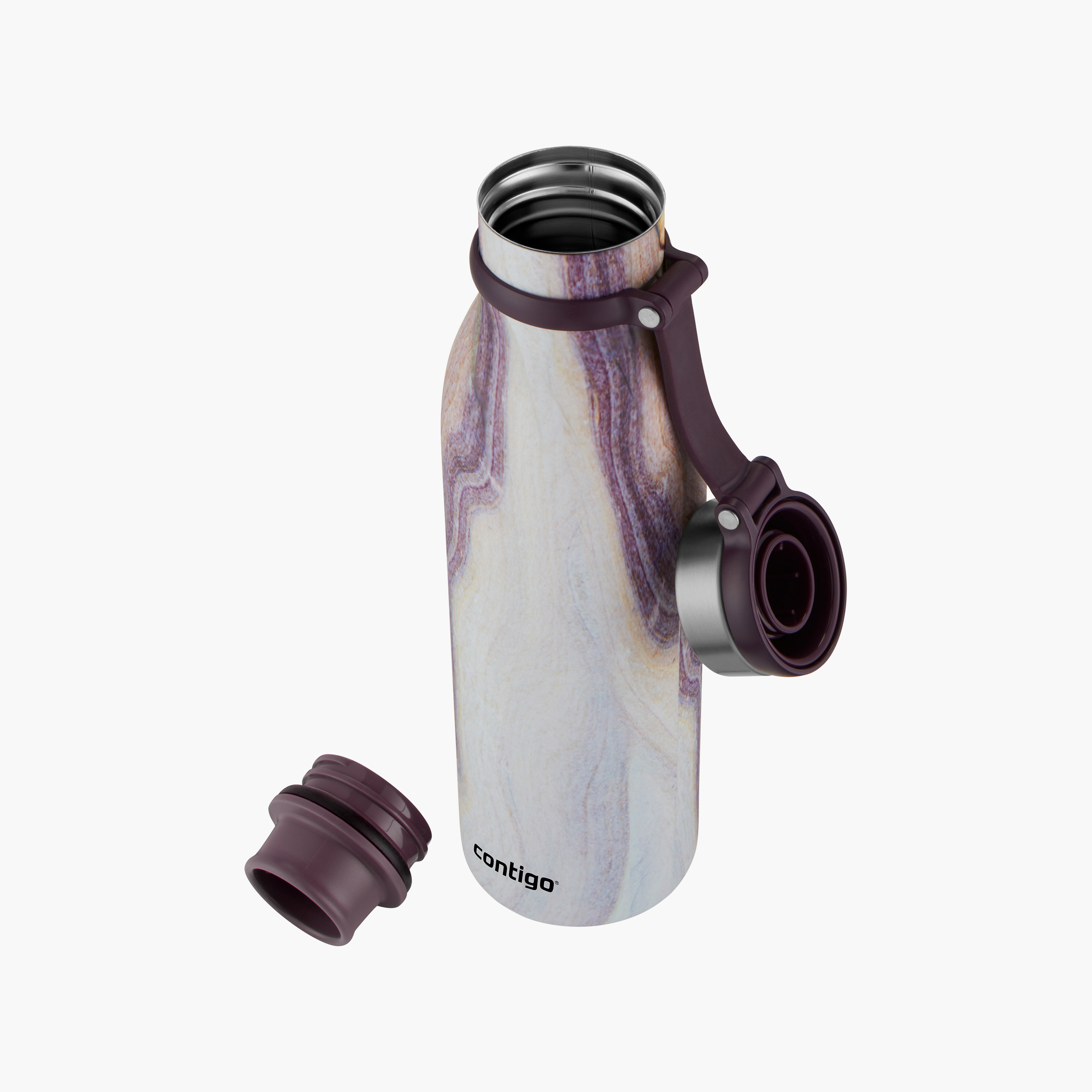 Contigo Abstract Stainless Steel Water Bottle with Wide Mouth and Leak Resistant Design - 590 ml-school-waterbottles-image-5