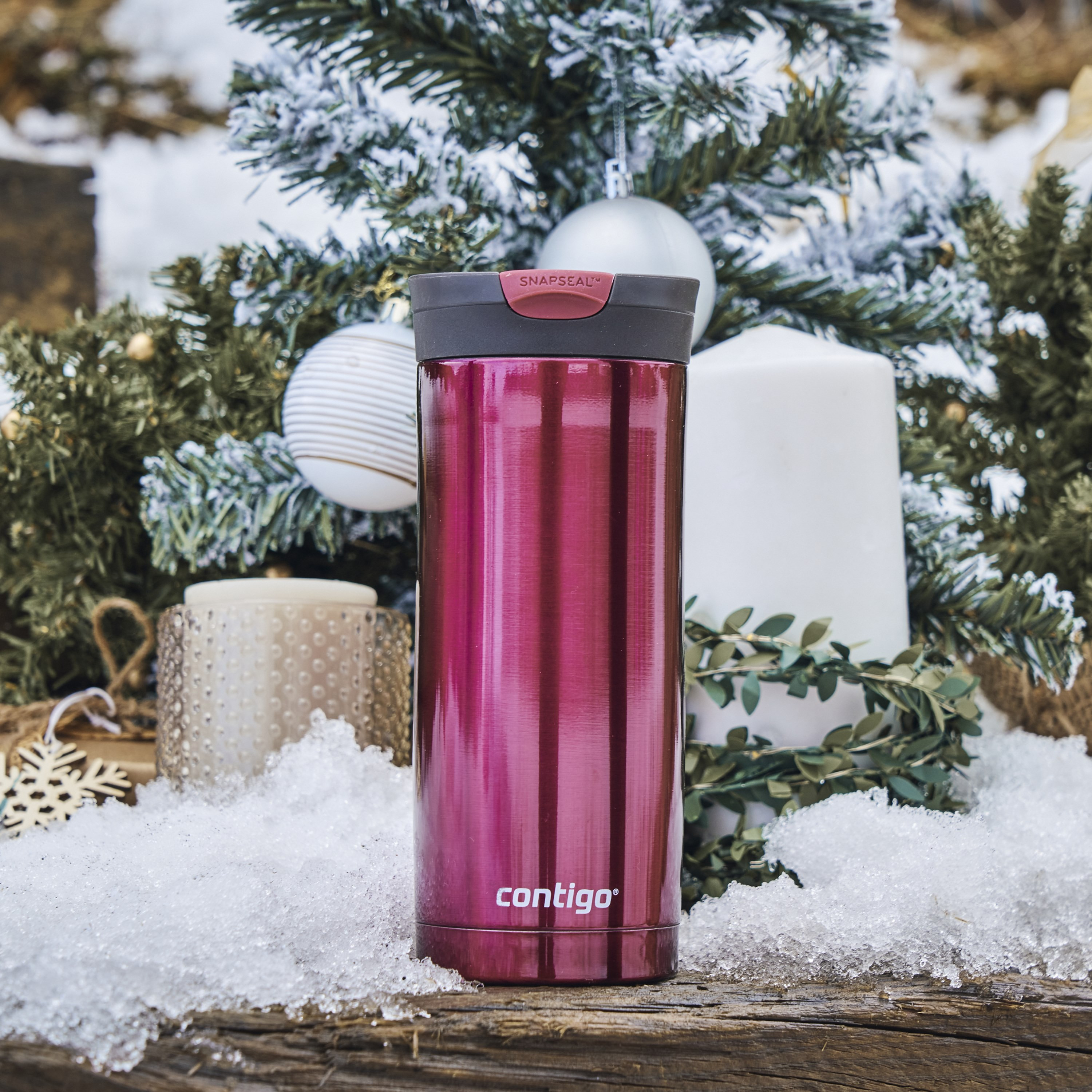 Contigo Plain Stainless Steel Travel Mug with Snap Spout and Leak Resistant Design - 470 ml-school-waterbottles-image-2
