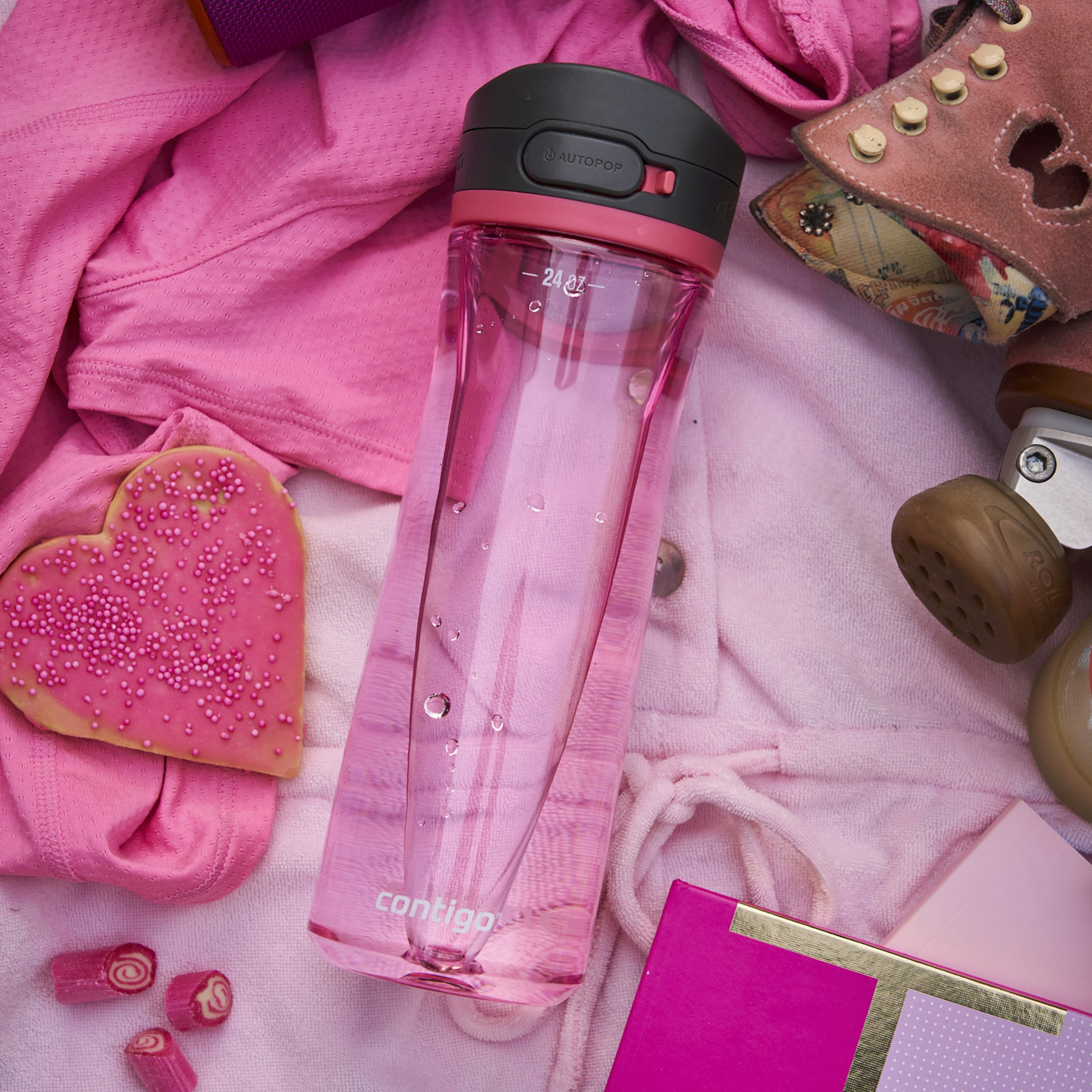 Contigo Plain Tritan Water Bottle with Autoseal Spout and Leak Resistant Design - 720 ml-school-waterbottles-image-4