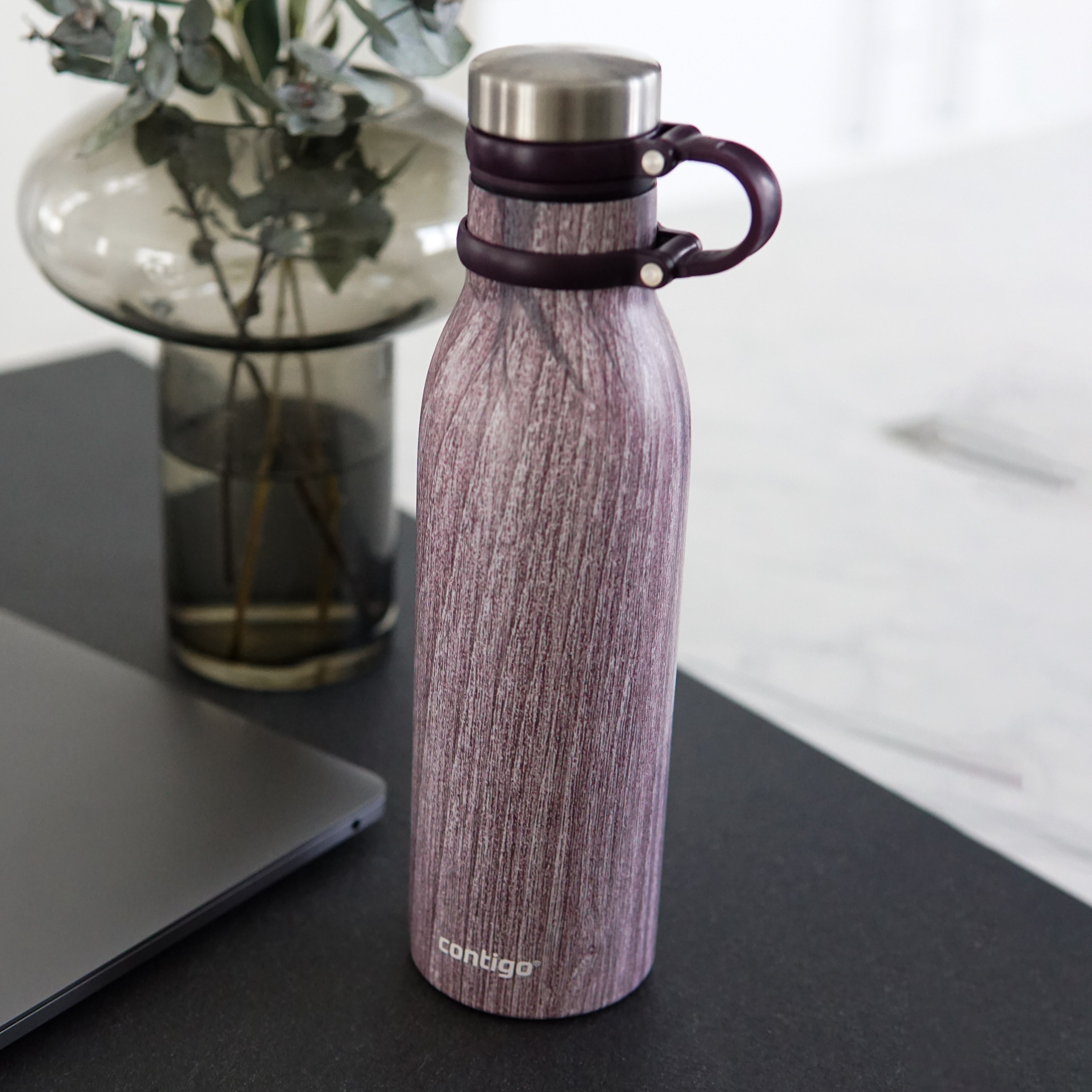 Contigo Abstract Stainless Steel Water Bottle with Wide Mouth and Leak Resistant Design - 590 ml-school-waterbottles-image-5