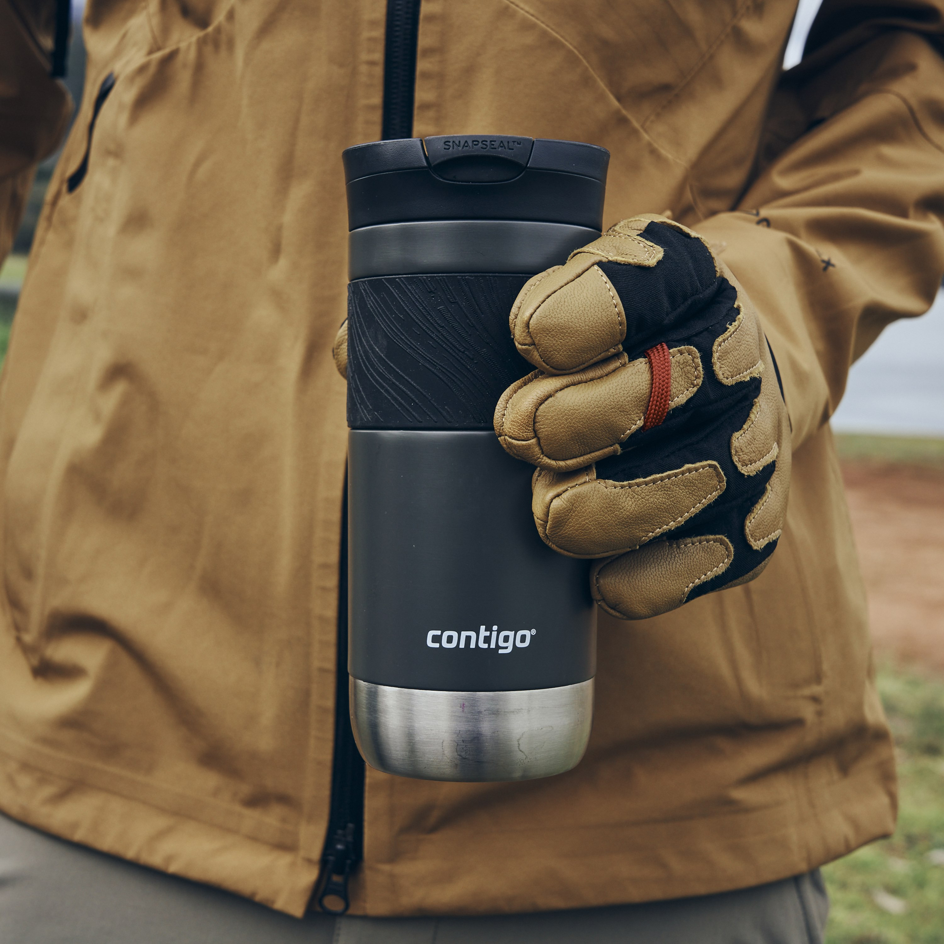 Contigo Plain Stainless Steel Travel Mug with Snap Spout and Leak Resistant Design - 470 ml-school-waterbottles-image-4