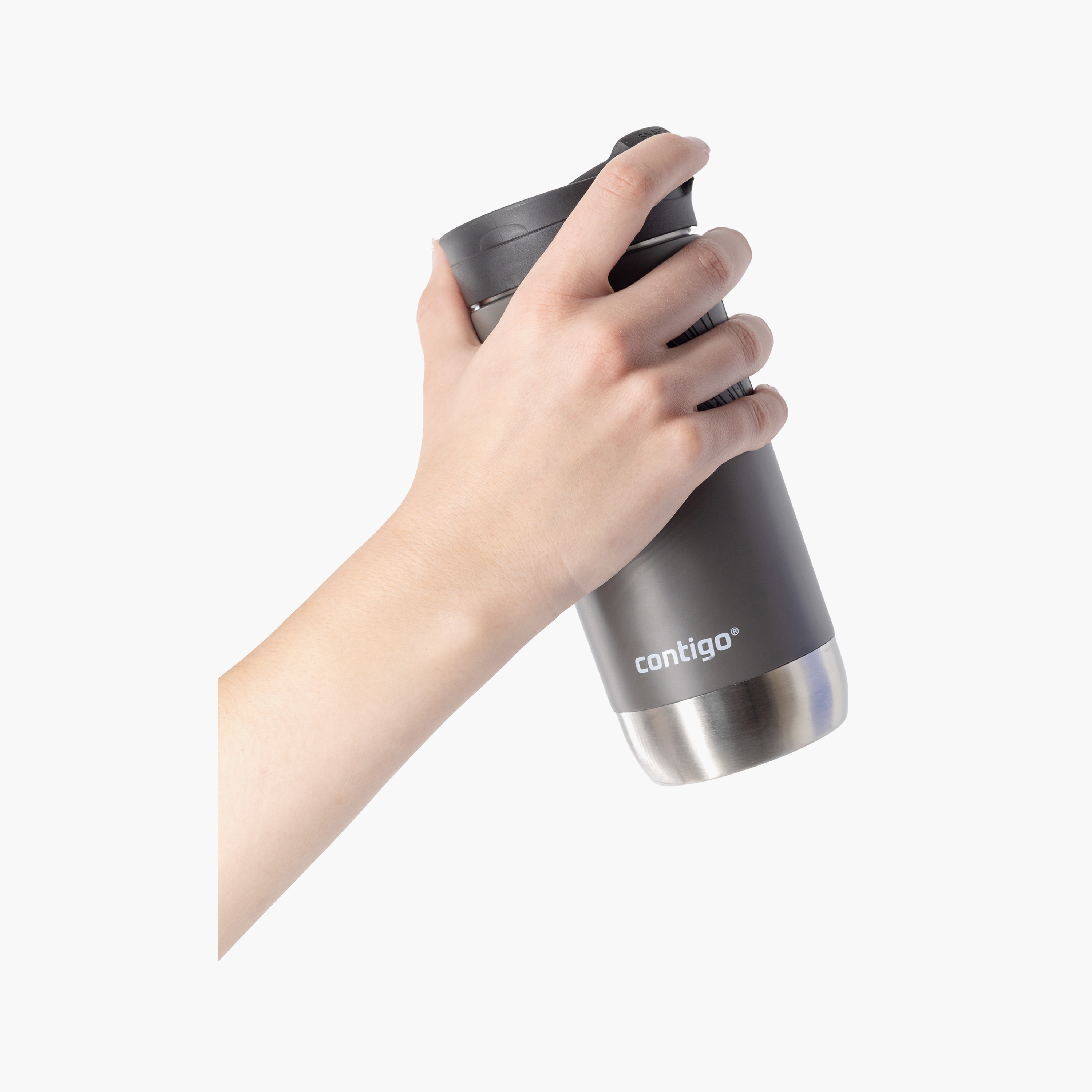 Contigo Plain Stainless Steel Travel Mug with Snap Spout and Leak Resistant Design - 470 ml-school-waterbottles-image-6