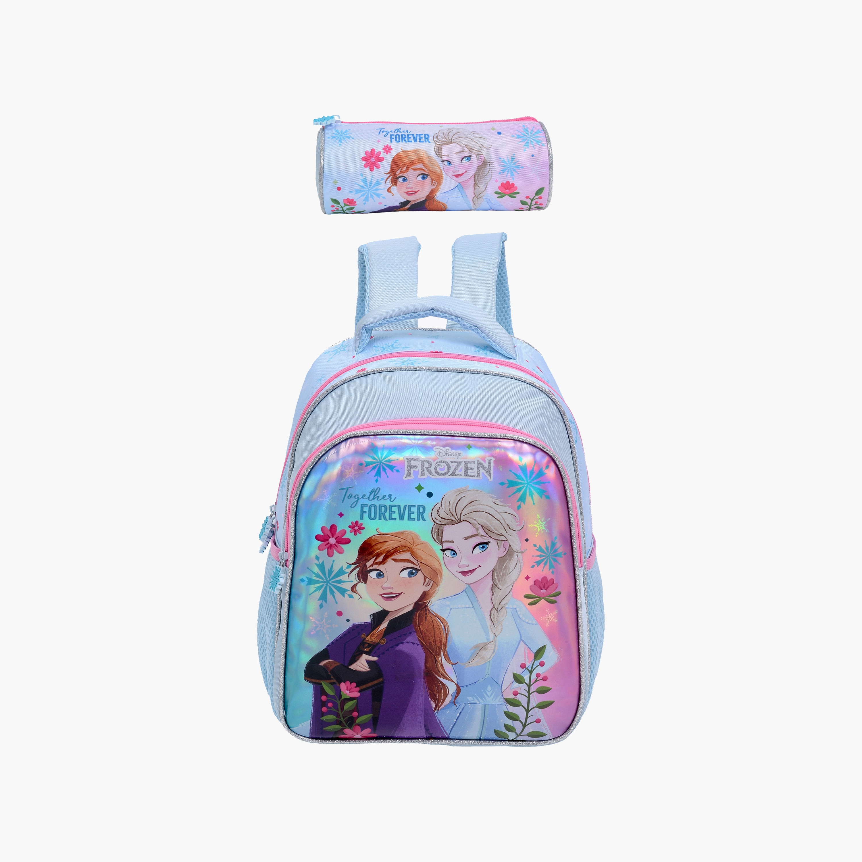 حقيبة ظهر مدرسية مع مقلمة فروزن للبنات من عمر 5 إلى 8 سنوات - 13.5 بوصة-school-bagsandbackpacks-backpacks-image-1