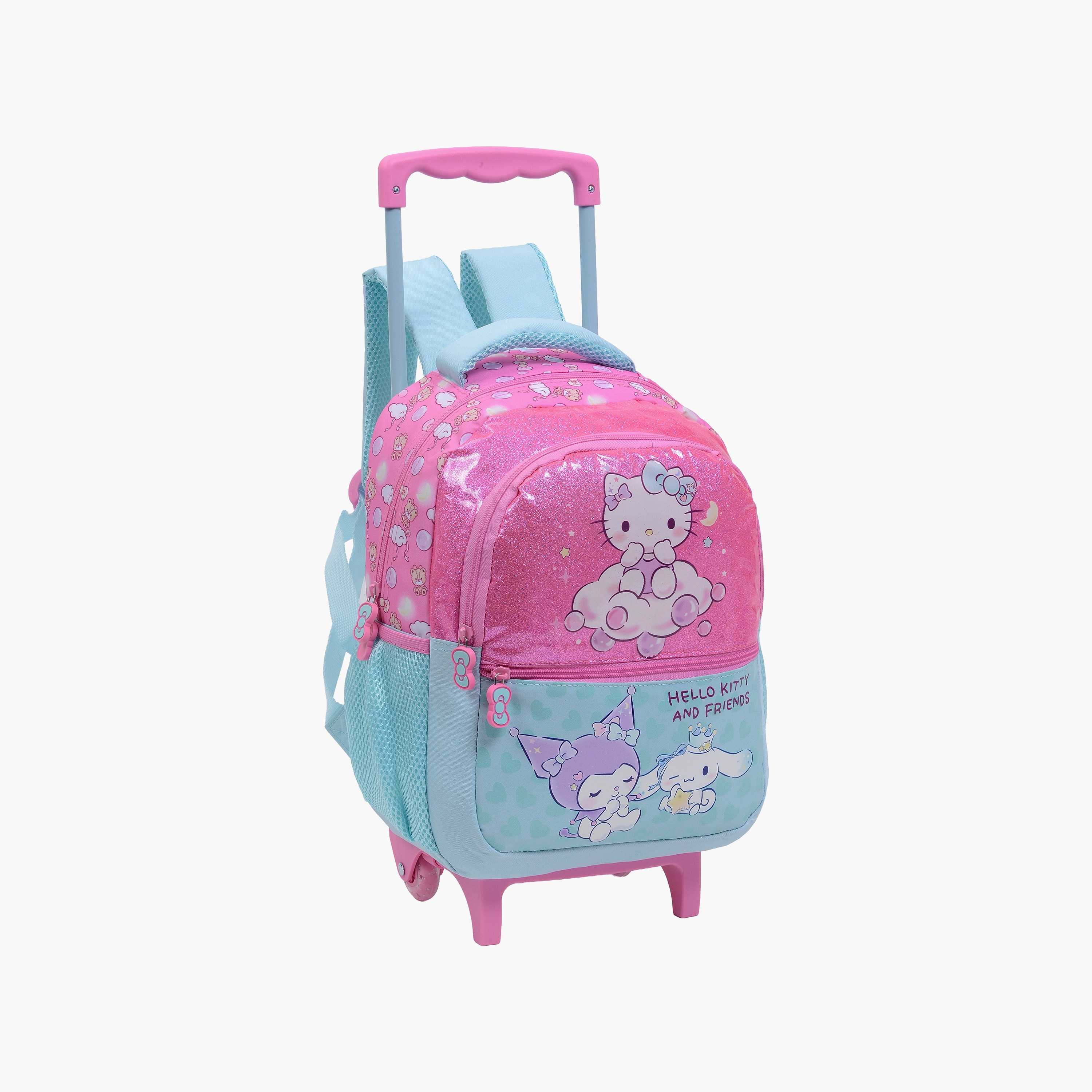 Hellokitty & Friends Hello Kitty Trolley Backpack for Girls 5-8 Yrs - 13.5 Inch-school-bagsandbackpacks-trolleybags-image-4