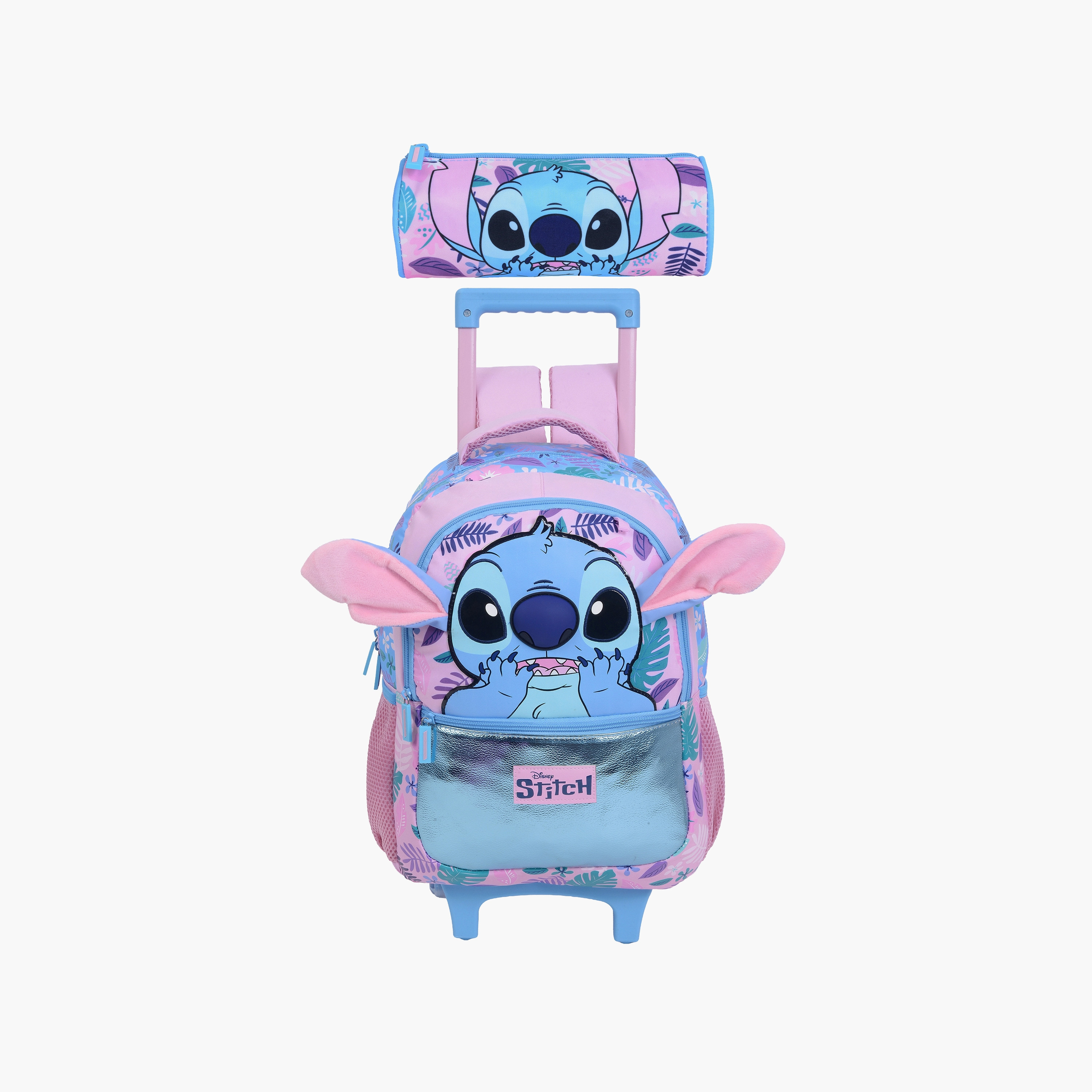 Stitch Trolley Backpack for Girls 8-13 Yrs with Pencil Case - 16 Inch-school-bagsandbackpacks-trolleybags-image-1