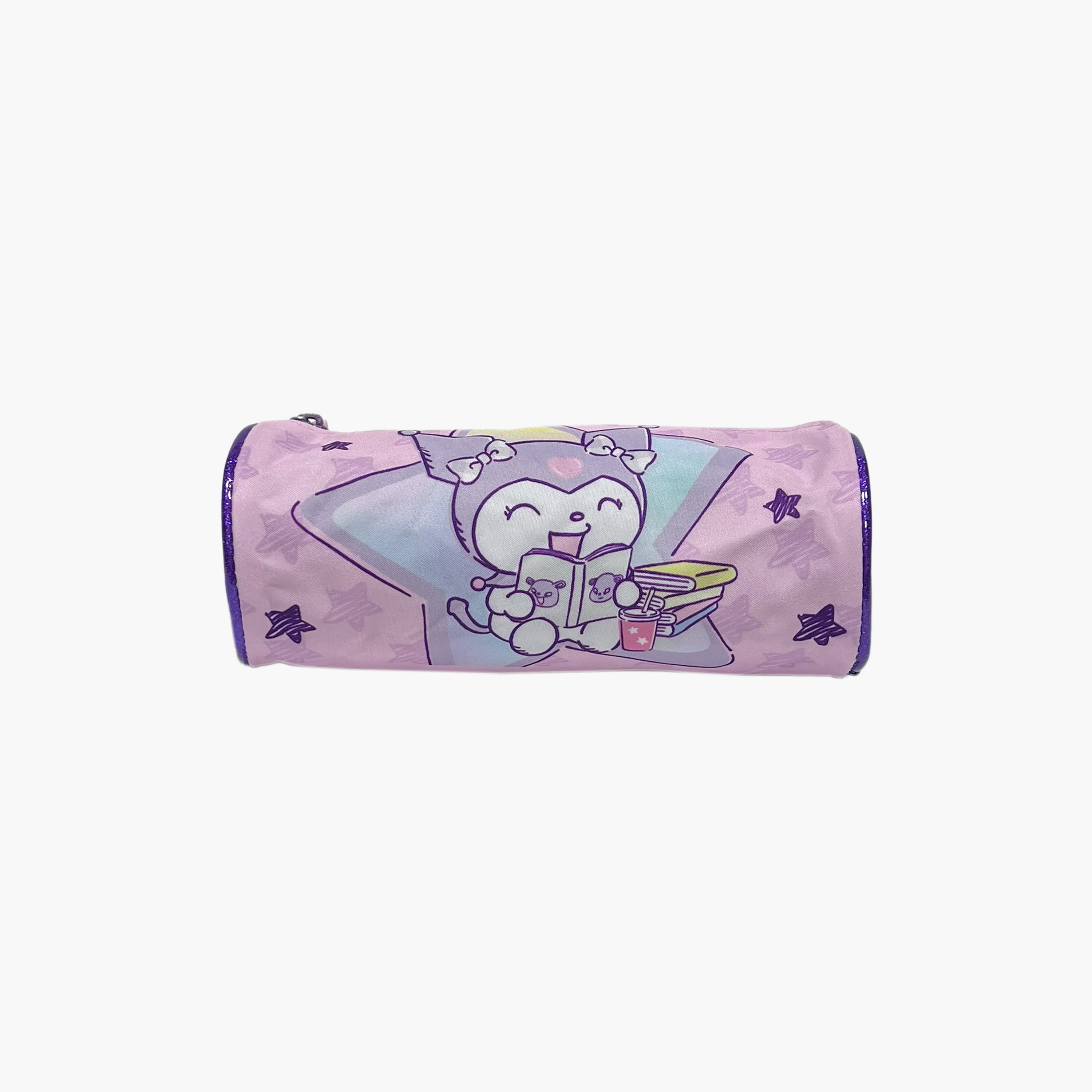 Kuromi Round Pencil Case with Zip Closure - Polyester-school-stationery-pencilcases-image-1