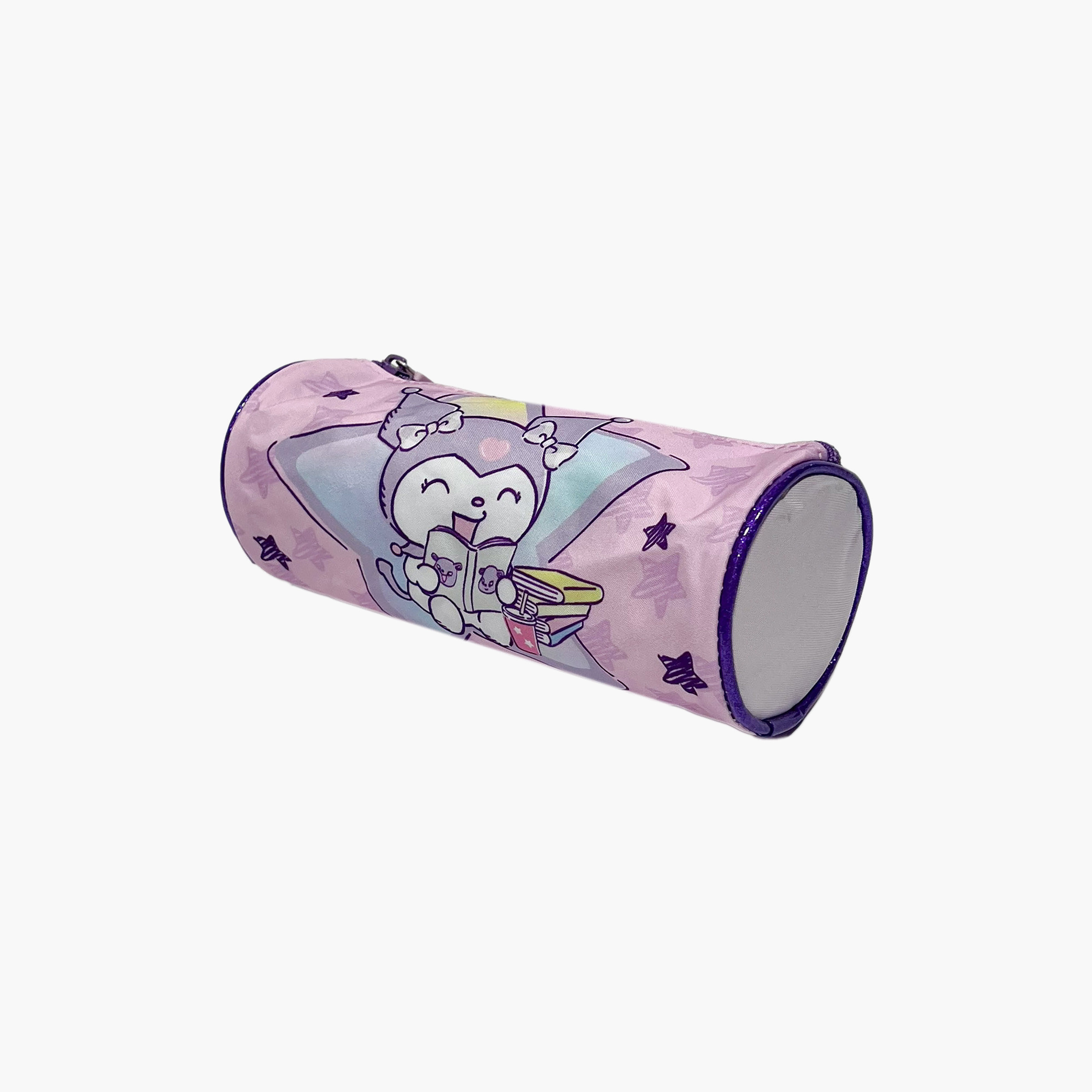 Kuromi Round Pencil Case with Zip Closure - Polyester-school-stationery-pencilcases-image-2