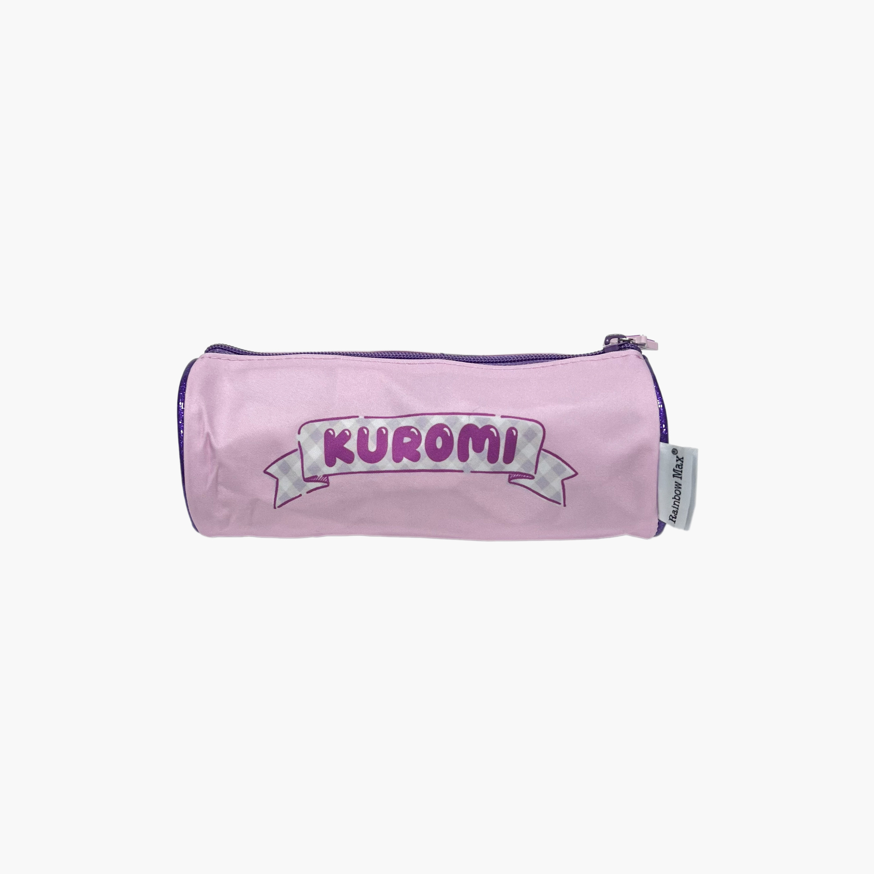 Kuromi Round Pencil Case with Zip Closure - Polyester-school-stationery-pencilcases-image-4
