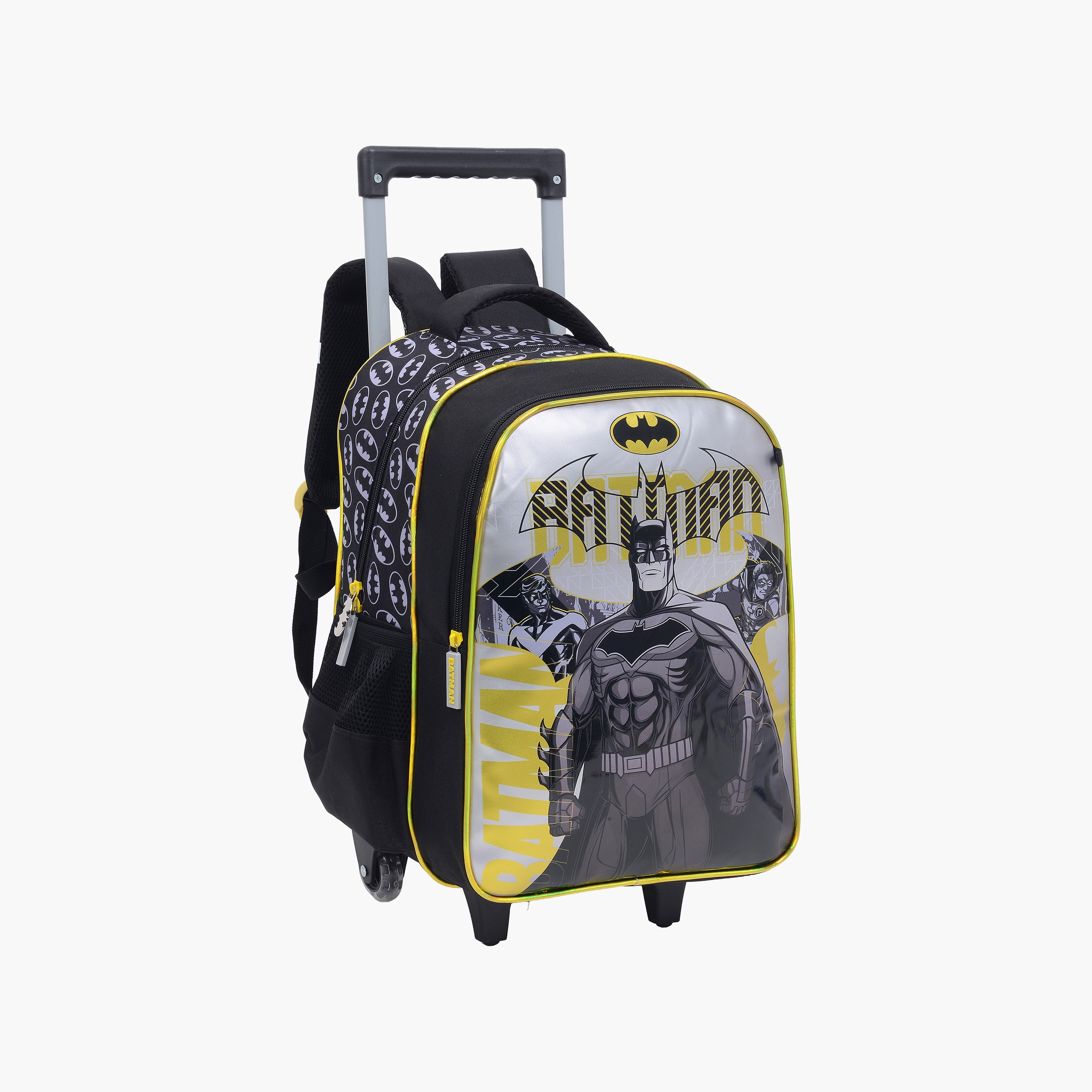 Batman Trolley Backpack for Boys 8-13 Yrs with Pencil Case - 16 Inch-school-bagsandbackpacks-trolleybags-image-4
