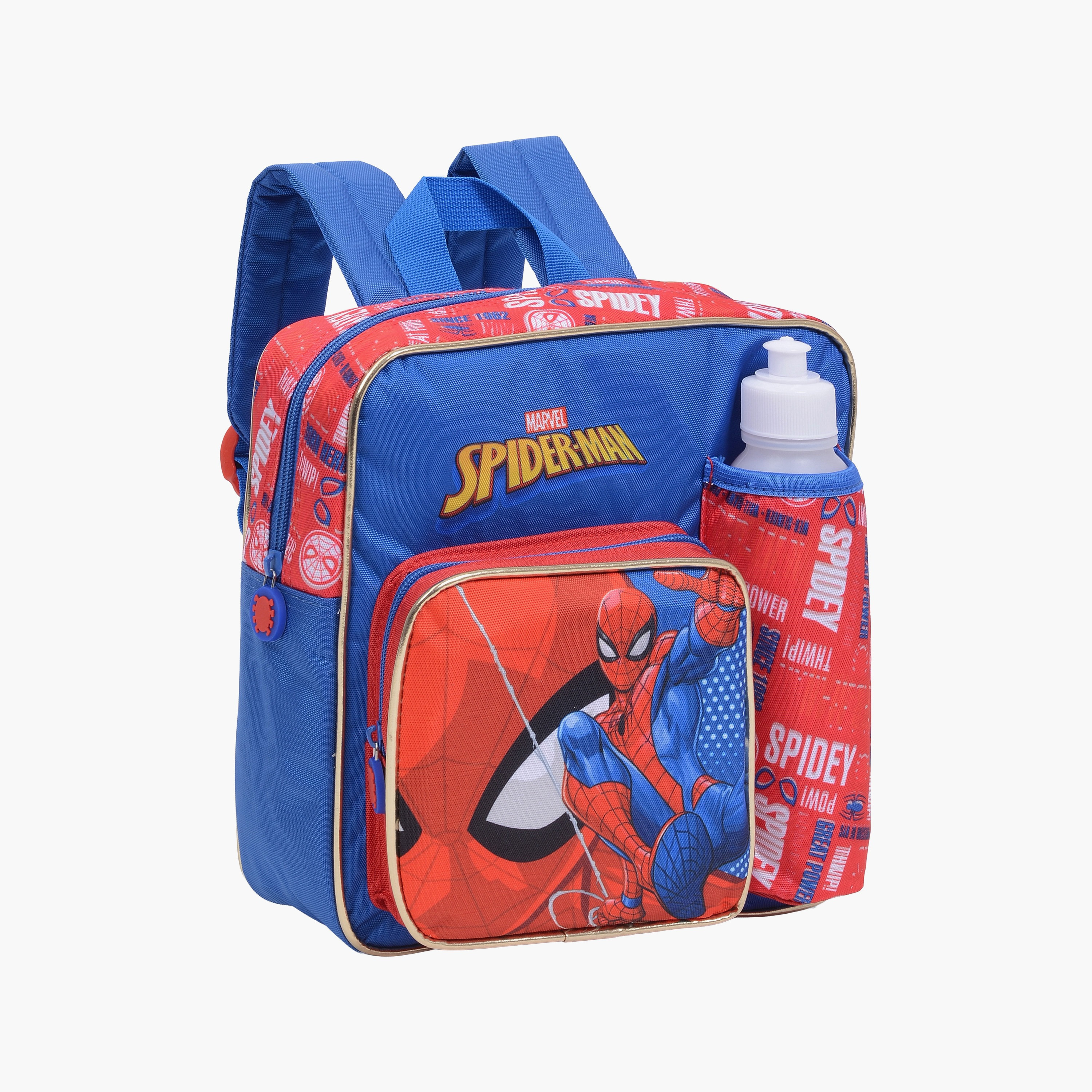 Spiderman 5-Piece Insulated Backpack Set for Girls 2-5 Yrs with Lunch Box & Bottle - 11 Inch-school-bagsandbackpacks-backpacks-image-2