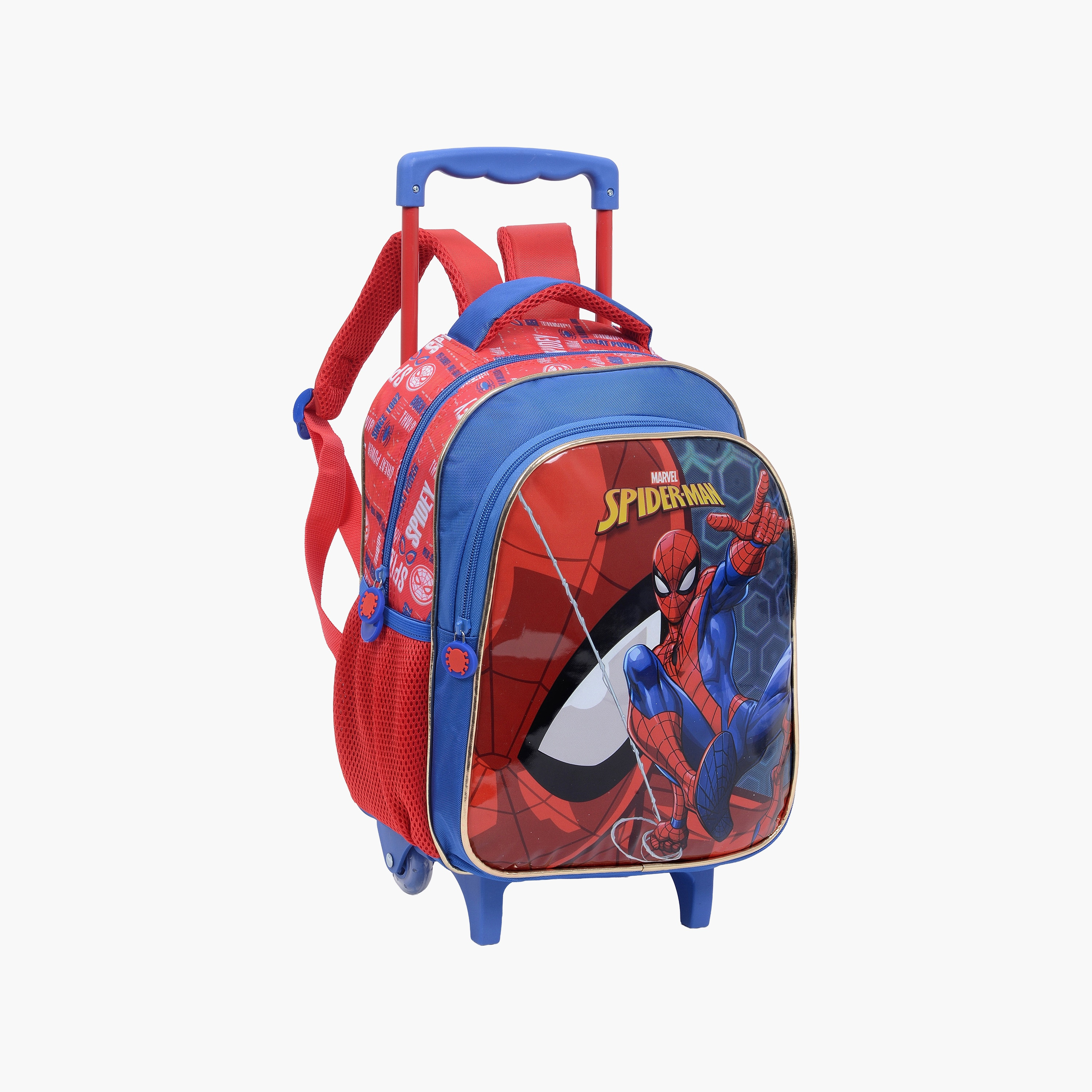 Spiderman Trolley Backpack for Boys 5-8 Yrs with Pencil Case - 13.5 Inch-school-bagsandbackpacks-trolleybags-image-4