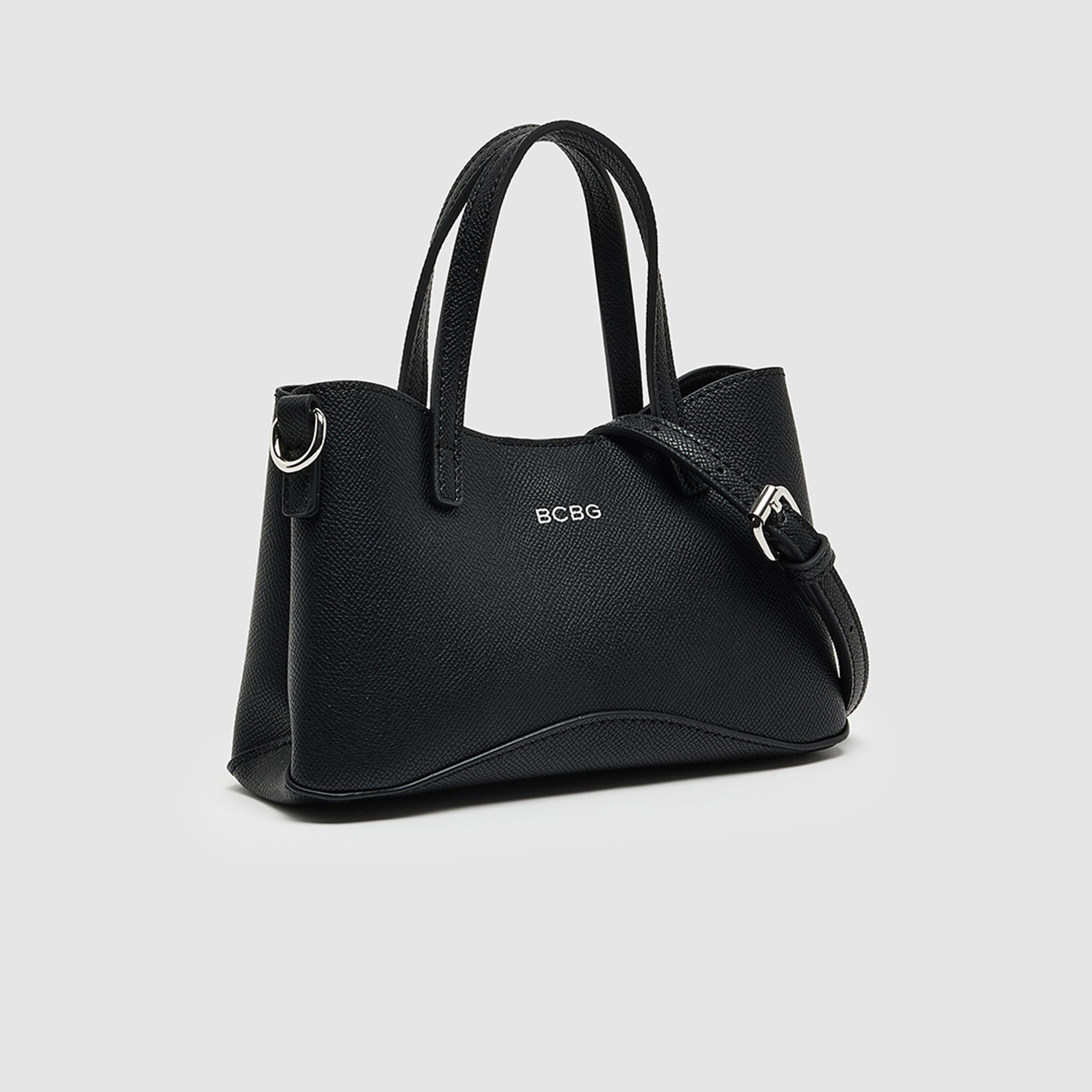 BCBG Textured Top Handle Shoulder Bag with Zipper Closure and Adjustable Strap | 21 X 14 X 8 CM-women-bagsandwallets-handbags-image-3