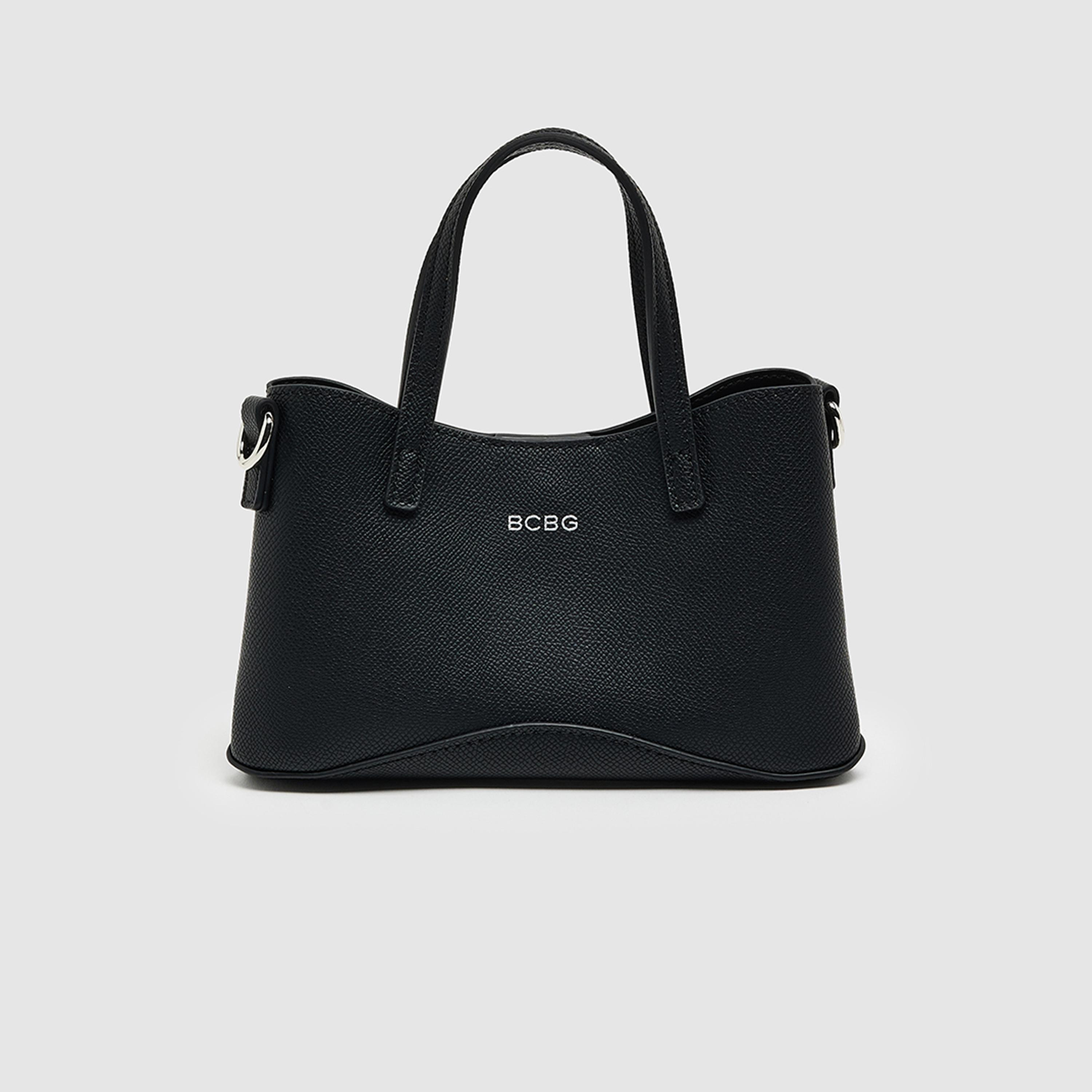 BCBG Textured Top Handle Shoulder Bag with Zipper Closure and Adjustable Strap | 21 X 14 X 8 CM-women-bagsandwallets-handbags-image-4