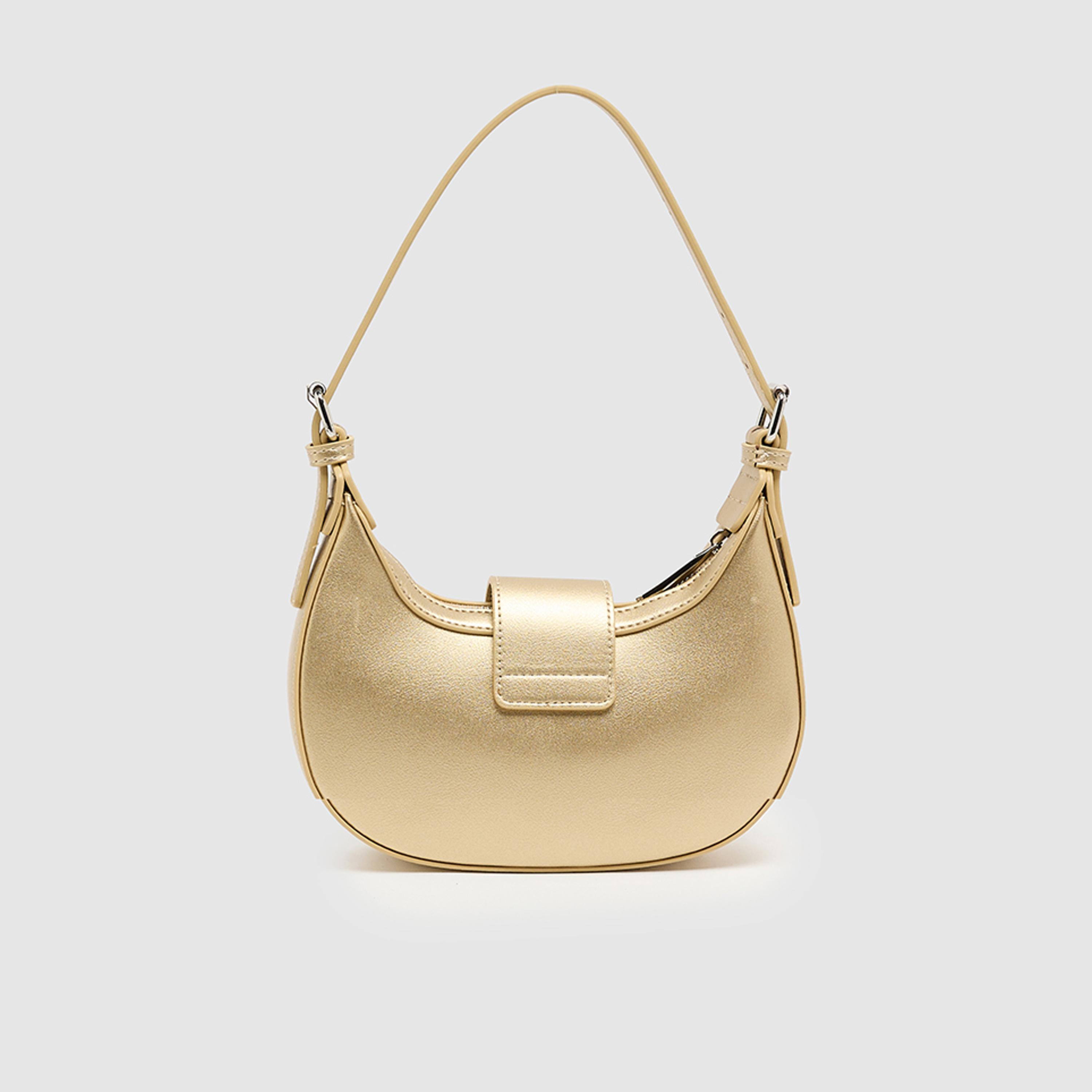 BCBG Plain Top Handle Shoulder Bag with Twist Lock Closure and Adjustable Strap | 22 X 18 X 6 CM-women-bagsandwallets-handbags-image-2